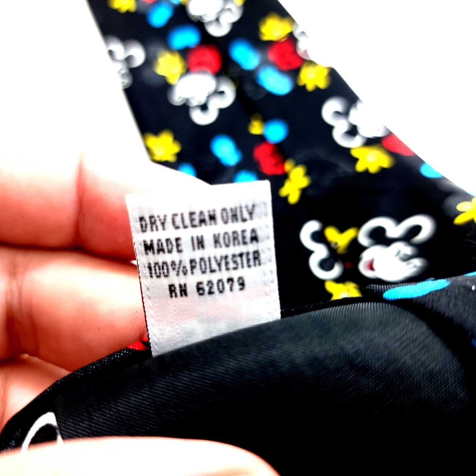 Disney Disney Mickey & Co Black Mickey Mouse Short Polyester Tie Size ONE SIZE - 4 Thumbnail