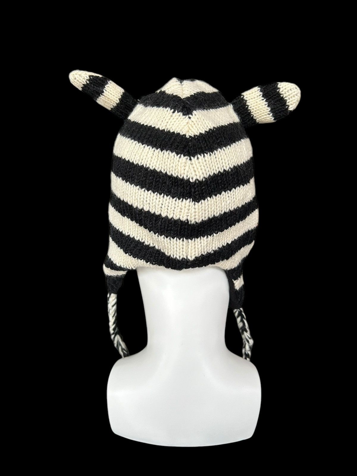 Japanese Brand × Kapital × Vintage Vintage Mohawk Sport Japan Stripe knitt Bunny Beanie Rare🎌☠️☠️ Size ONE SIZE - 2 Thumbnail