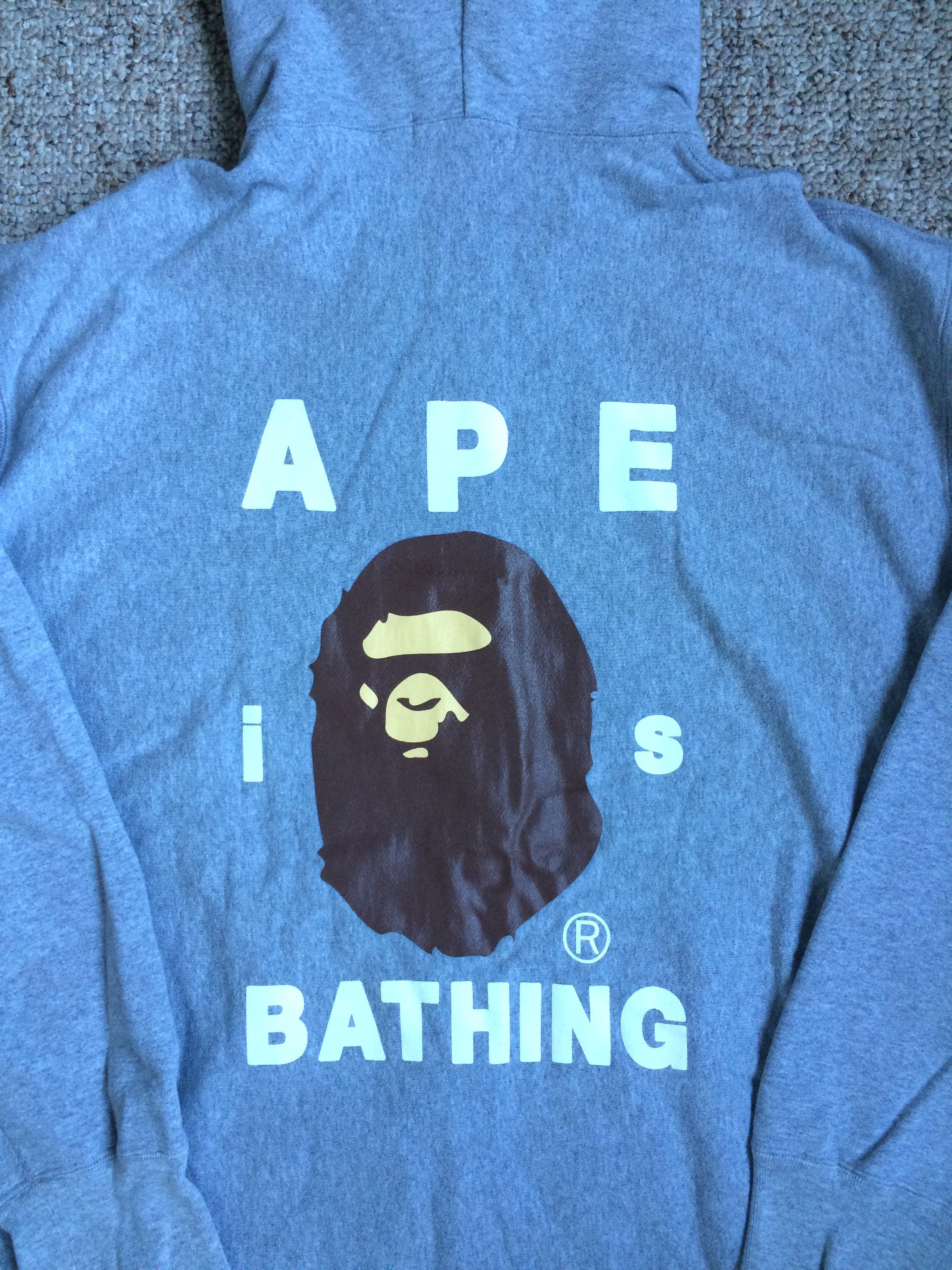 Bape OG Bape "Ape is Bathing" Full Zip Hoodie size XL Size US XL / EU 56 / 4 - 2 Thumbnail