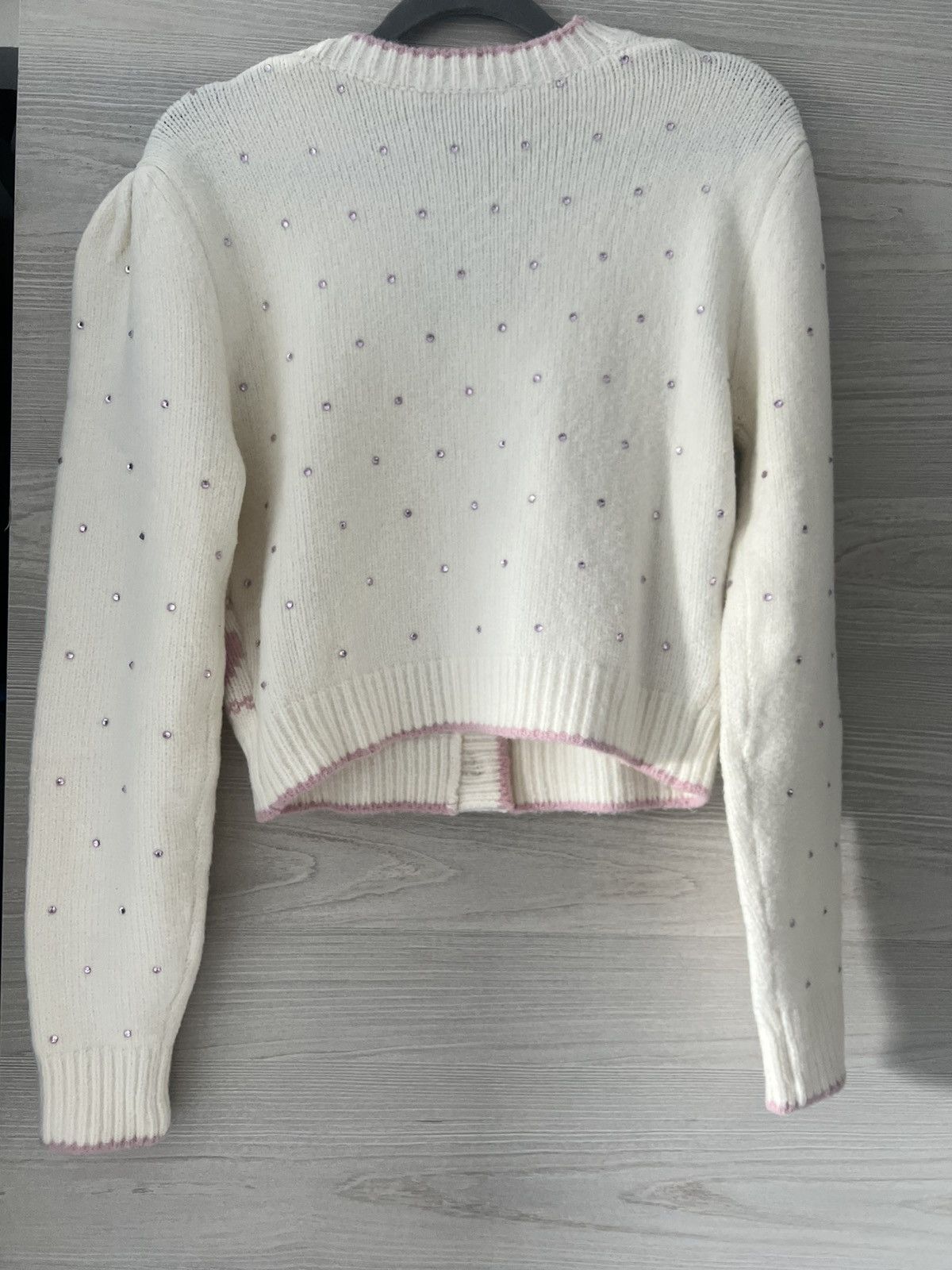 Alessandra Rich Alessandra Rich Heart Printed Diamond Cardigan Size XS / US 0-2 / IT 36-38 - 6 Thumbnail