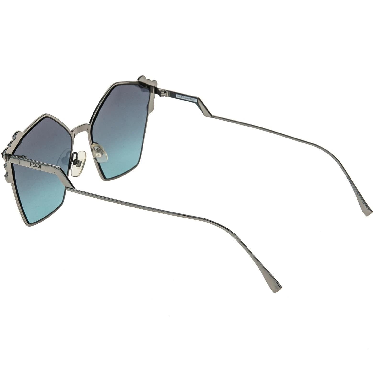 Fendi FENDI FF0261S CAN EYE 0261 Stud Geometric Metal Sunglasses Size ONE SIZE - 8 Thumbnail