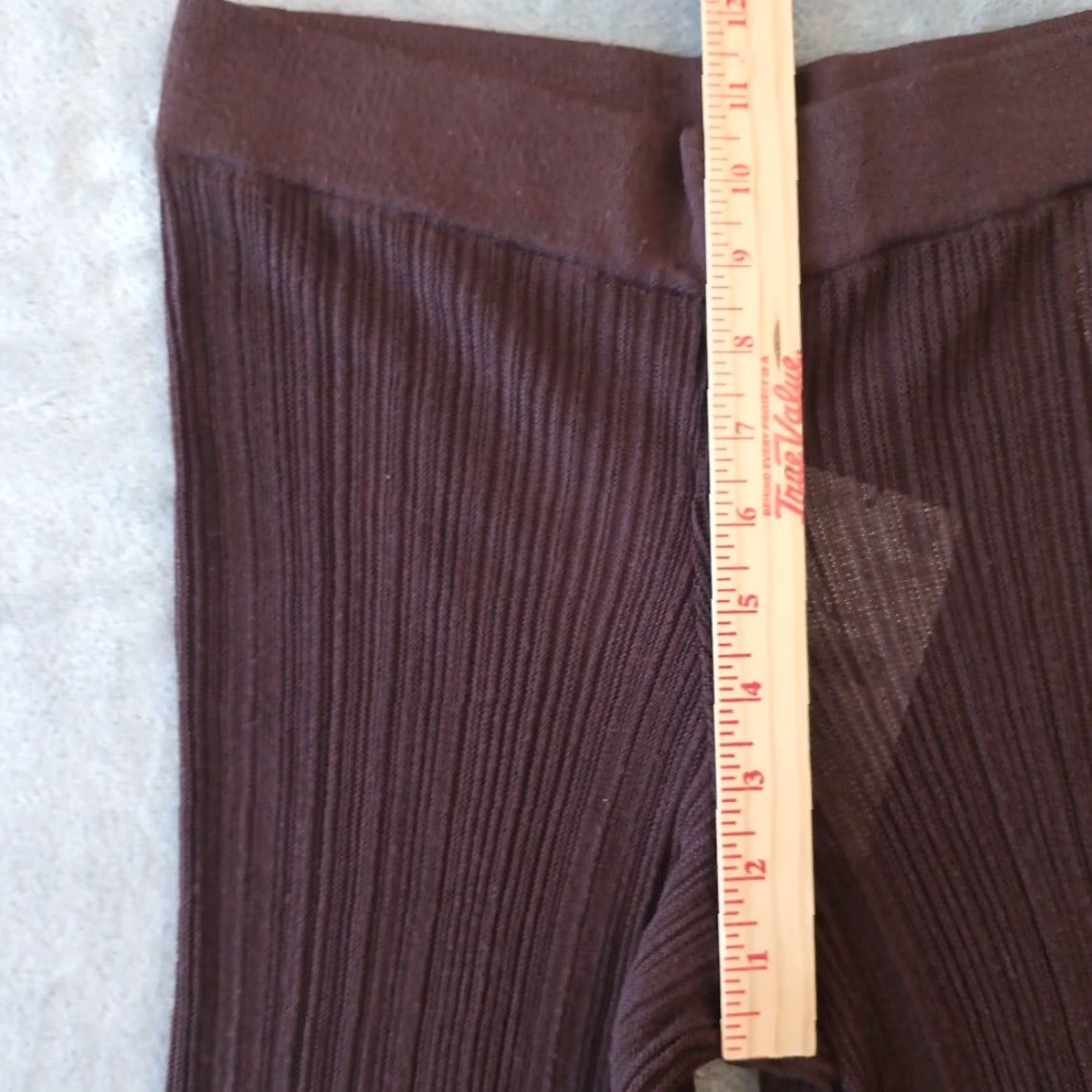 Zara Zara Pants Womens Bootcut Ankle Knit Pull On Brown 28x25 M Regular Inseam 25in 28x25 Sheer Lightweight Size 32" / US 10 / IT 46 - 3 Thumbnail