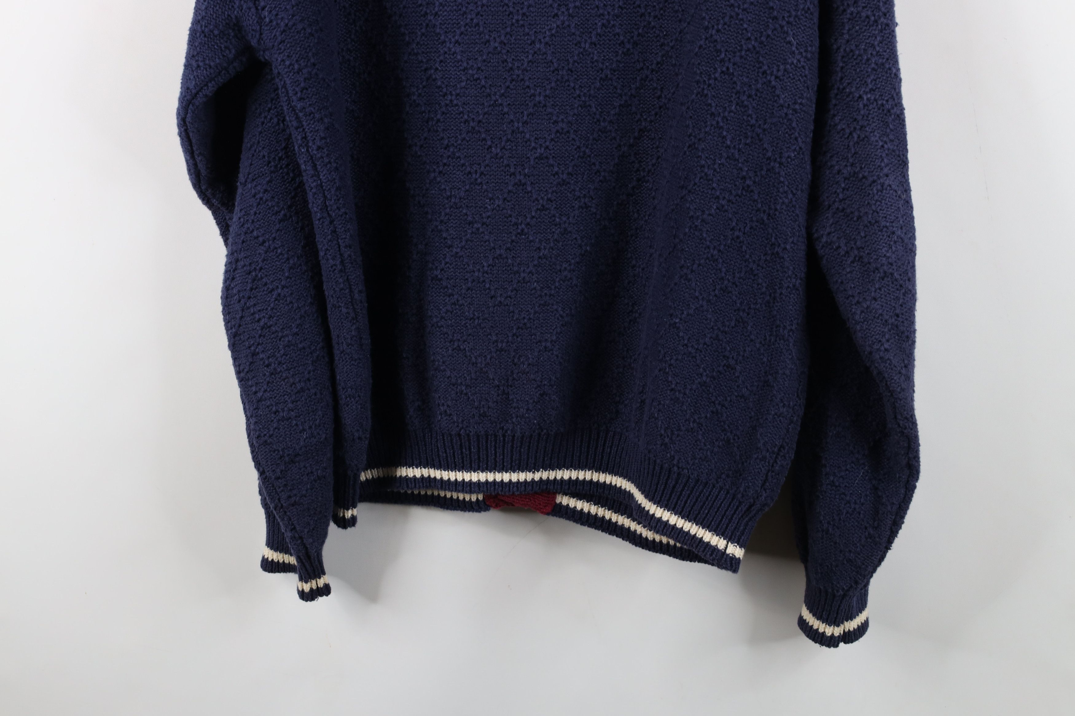Vintage Vintage 90s Streetwear Club Diamond Knit Cardigan Sweater Size US M / EU 48-50 / 2 - 15 Thumbnail