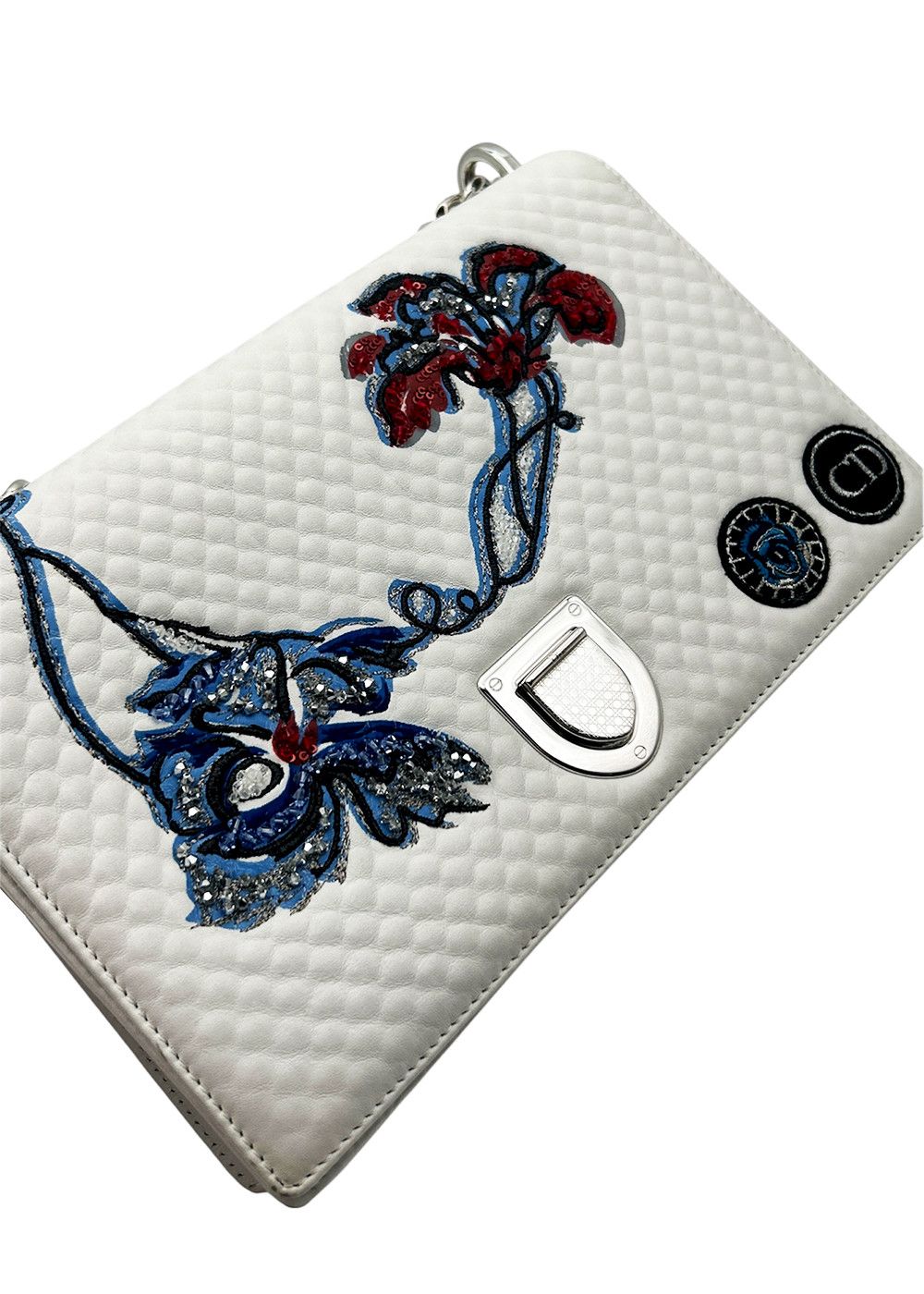 Dior Dior Lambskin Embroidered Diorama Flap Crossbody Bag Size ONE SIZE - 3 Thumbnail