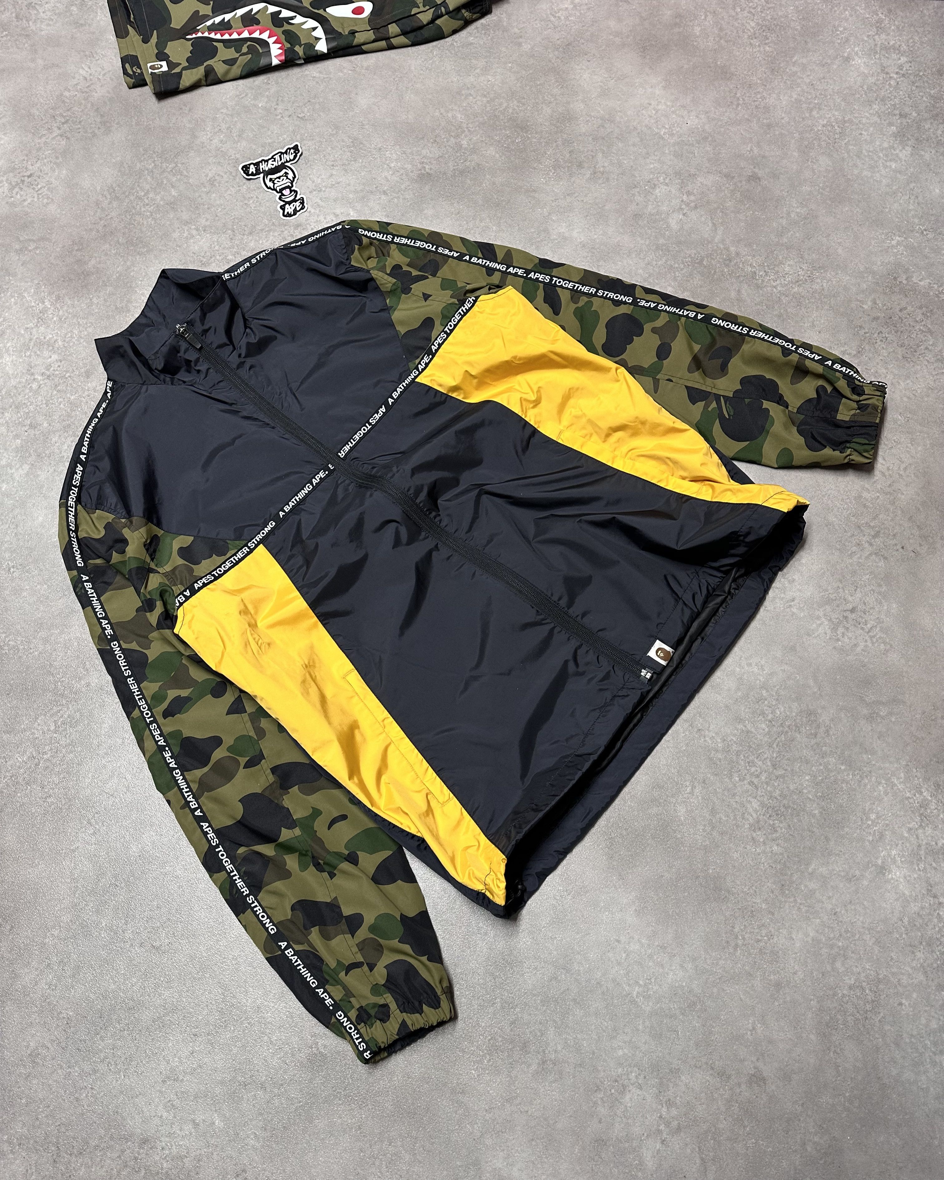image of Bape 1St Camo Logo Tape Jacket in Navy, Men's (Size Large)