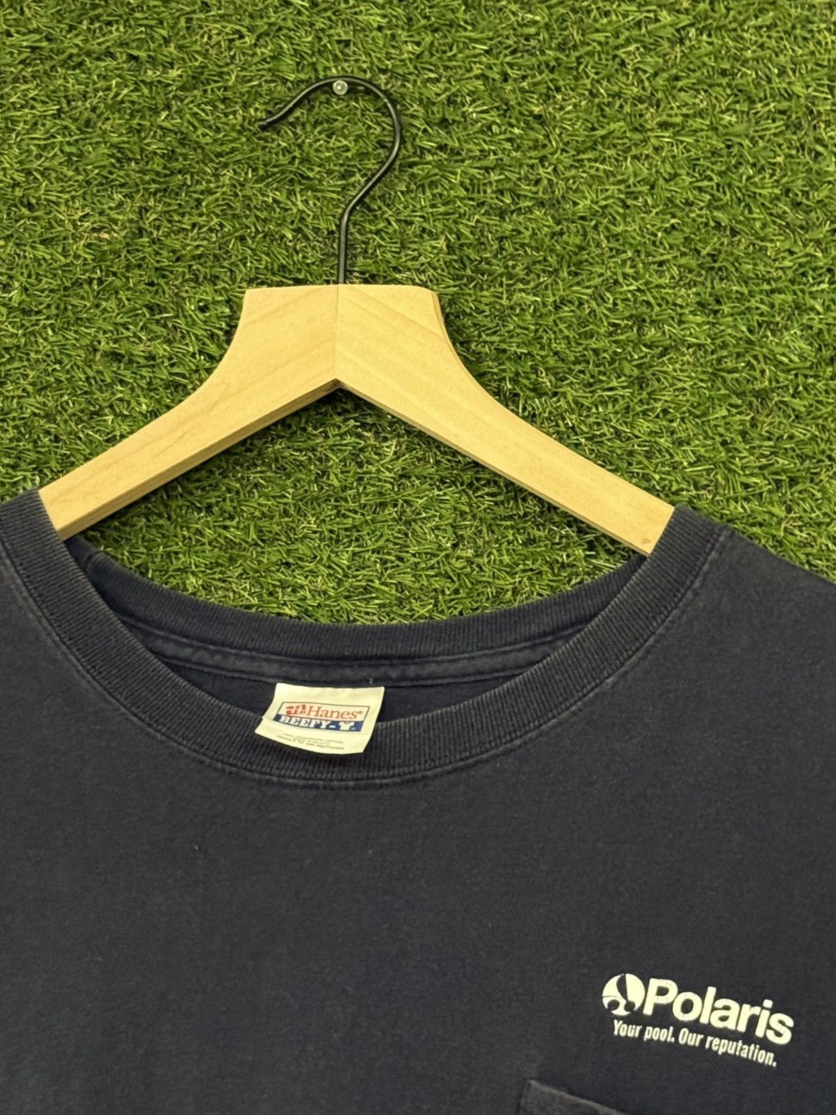 Vintage Vintage Hanes Beefy Polaris Pool Supply Pocket Heavyweight Size US XL / EU 56 / 4 - 2 Thumbnail