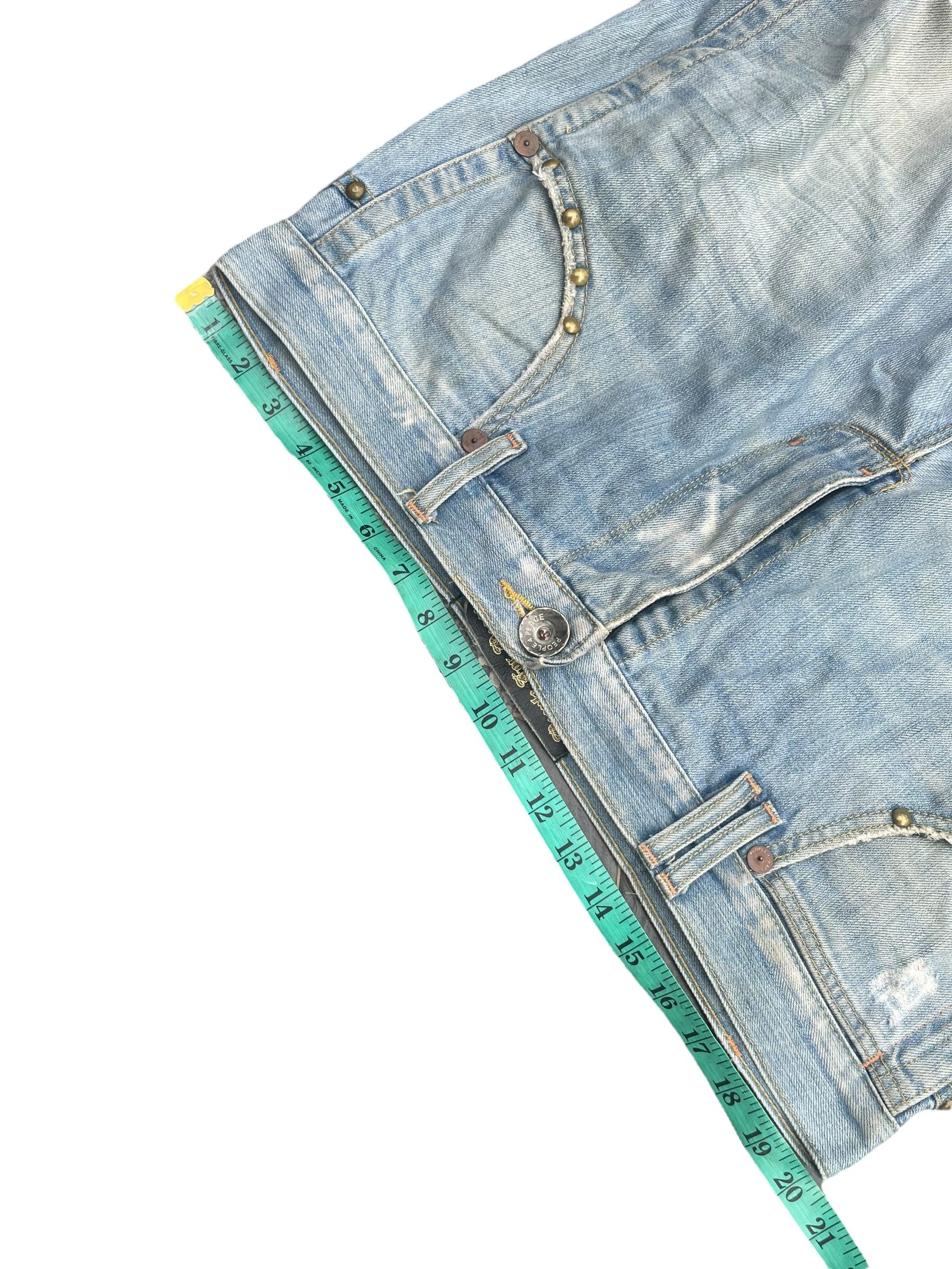 Designer Vintage People For Peace Distresed Denim Size US 40 / EU 56 - 5 Thumbnail