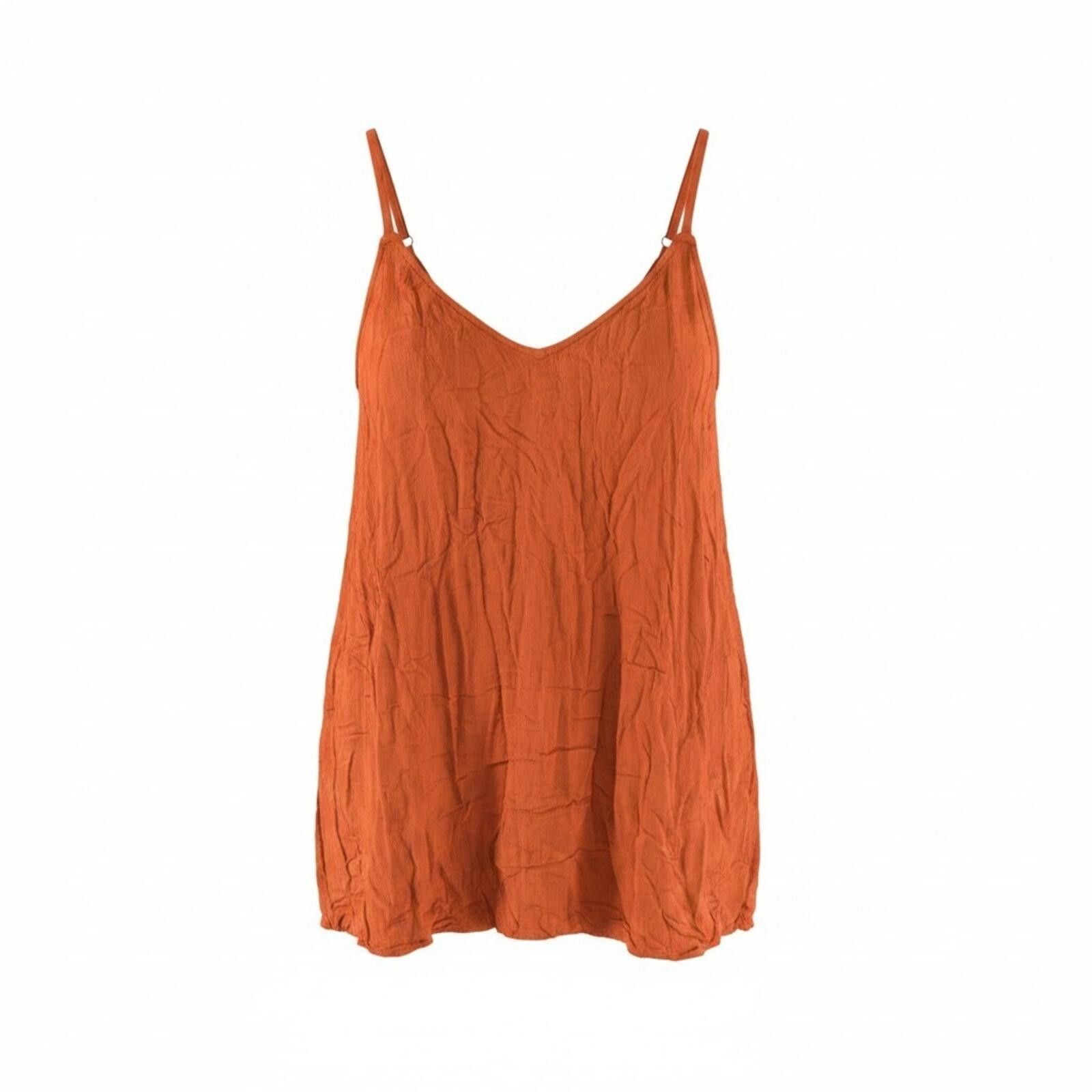 Other Torrid 3X Burn Orange Crinkle Cami Boho Resort Festival Size 3XL / US 20-22 - 1 Thumbnail