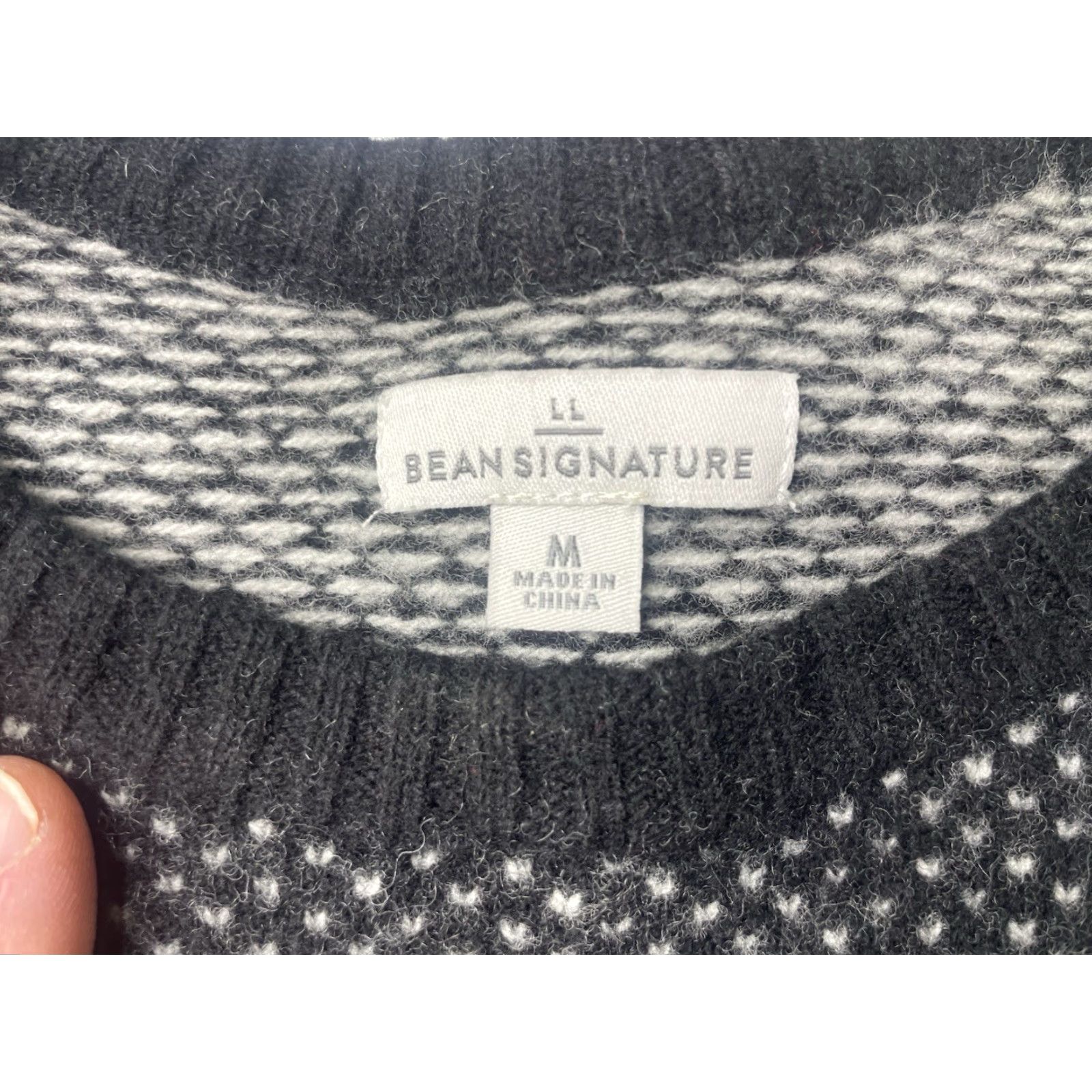 Vintage LL Bean Signature Sweater Womens Medium Fair Isle Wool Pullover Lightweight Knit Size L / US 10 / IT 46 - 3 Thumbnail