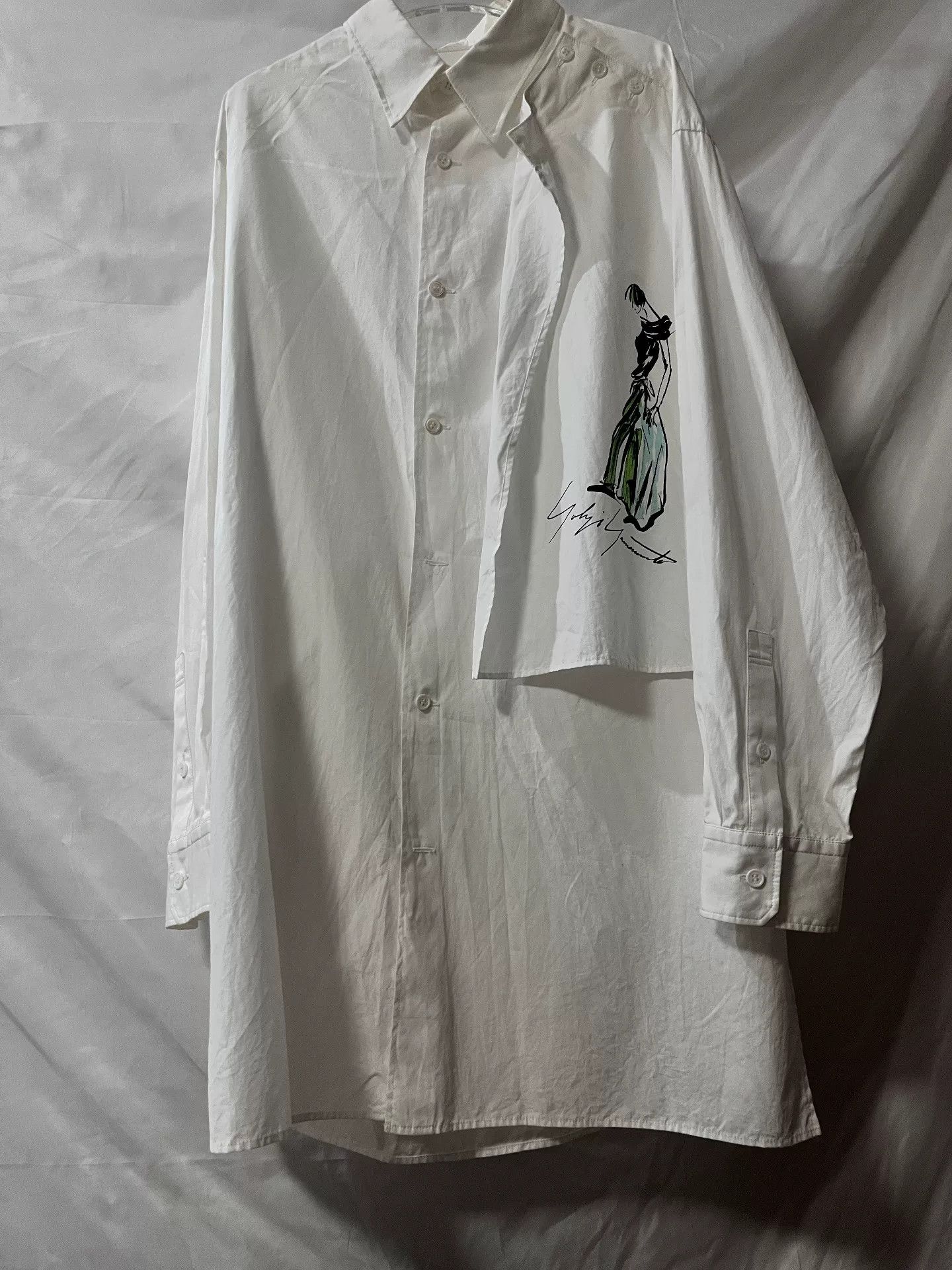 Yohji Yamamoto Yohji Yamamoto Hand-Painted Portrait Shirt Size L / US 10 / IT 46 - 1 Thumbnail