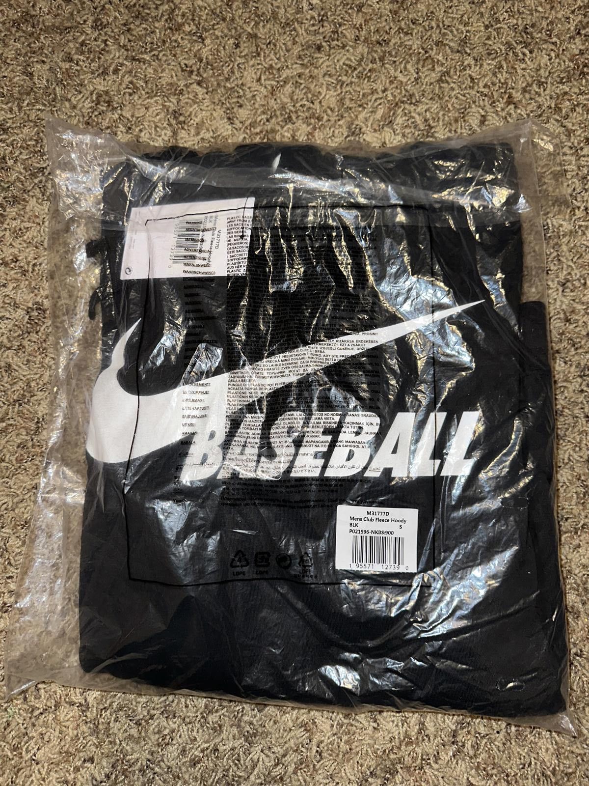 Nike Nike Men’s Baseball Club Fleece Pullover Black/White Hoodie Sweatshirt Size US S / EU 44-46 / 1 - 10 Thumbnail