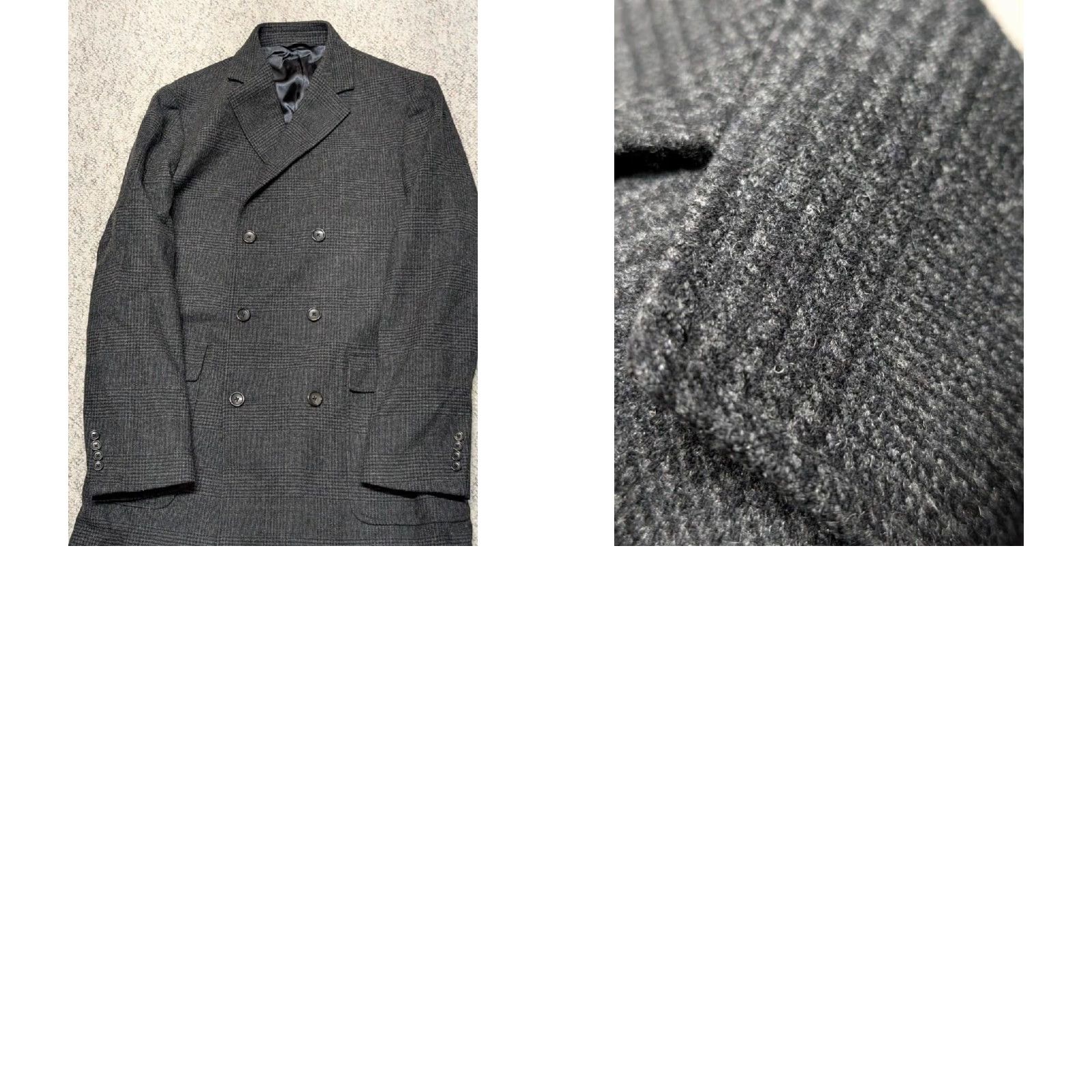 Brooks Brothers VINTAGE Brooks Brothers Overcoat 42L Charcoal Tweed Wool Mens Coat Long Large 42 Chest Plaid Event 40s 50s Mens Size US XS / EU 42 / 0 - 9 Thumbnail