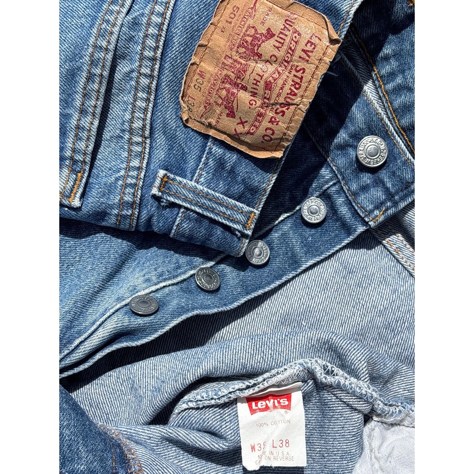 Levi's Vintage 91 Levi’s 501 0117 XX button fly 35x38(32x34) USA Size US 32 / EU 48 - 1 Thumbnail