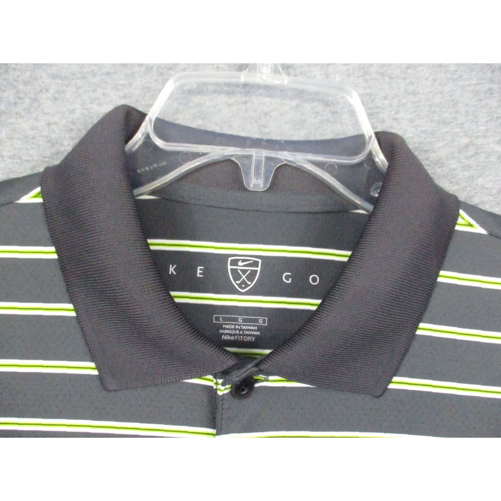 Nike Nike Golf Polo Shirt L Men Blue Green Stripe Short Sleeve Greystone Grey Cup Size US L / EU 52-54 / 3 - 4 Thumbnail