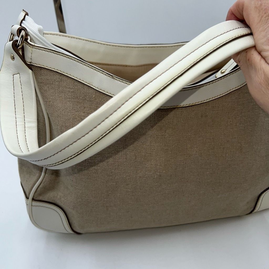 Etienne Aigner Etienne Aigner Vintage Linen and Leather Shoulder Bag Size ONE SIZE - 6 Thumbnail