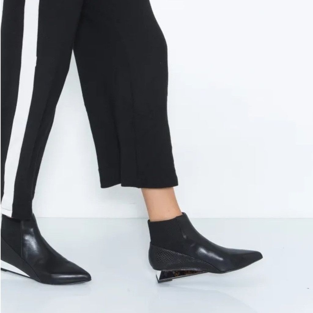 UNITED NUDE UN United Nude Lev Lo Leather Boots w/ Metallic Wedge EU 37 Size US 7 / IT 37 - 3 Thumbnail