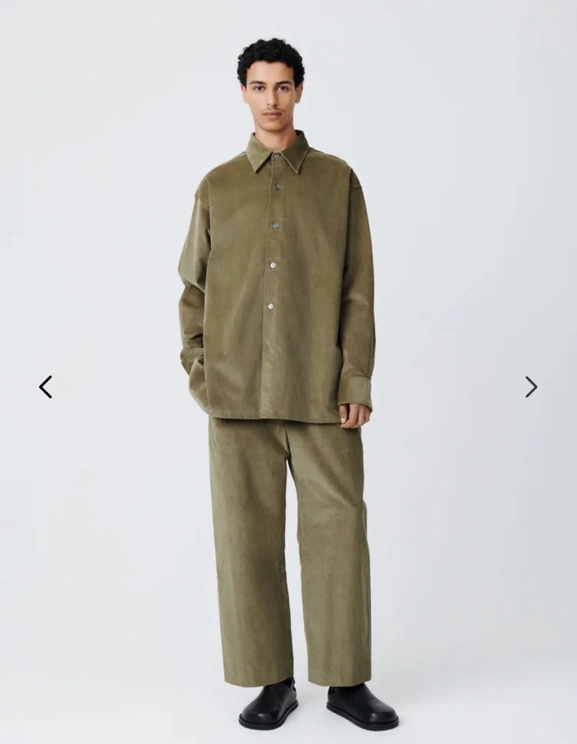 Studio Nicholson wide leg corduroy trousers.