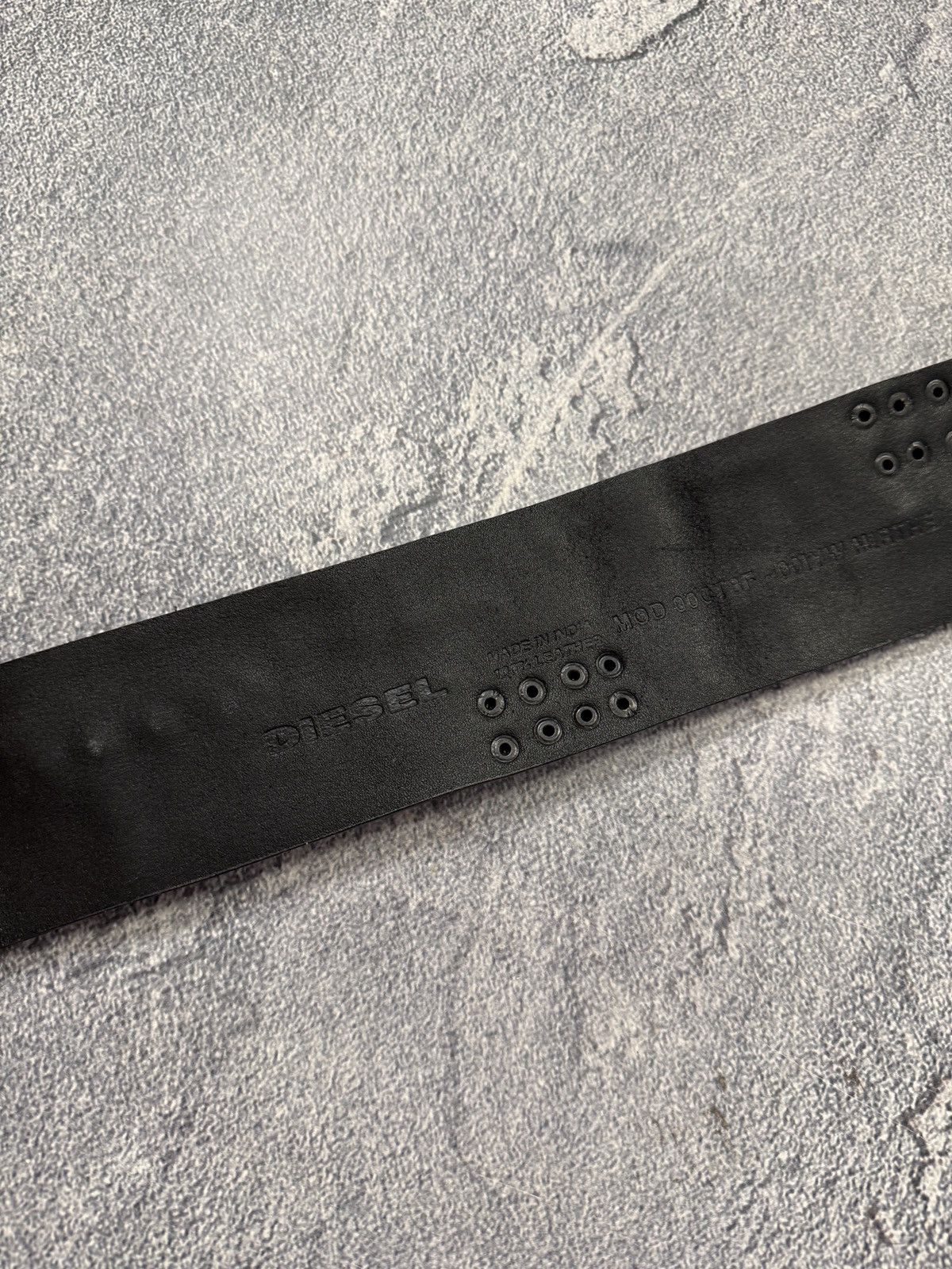 Diesel Vintage Y2K Diesel Belt Leather Metal Logo Japanese Size ONE SIZE - 9 Thumbnail