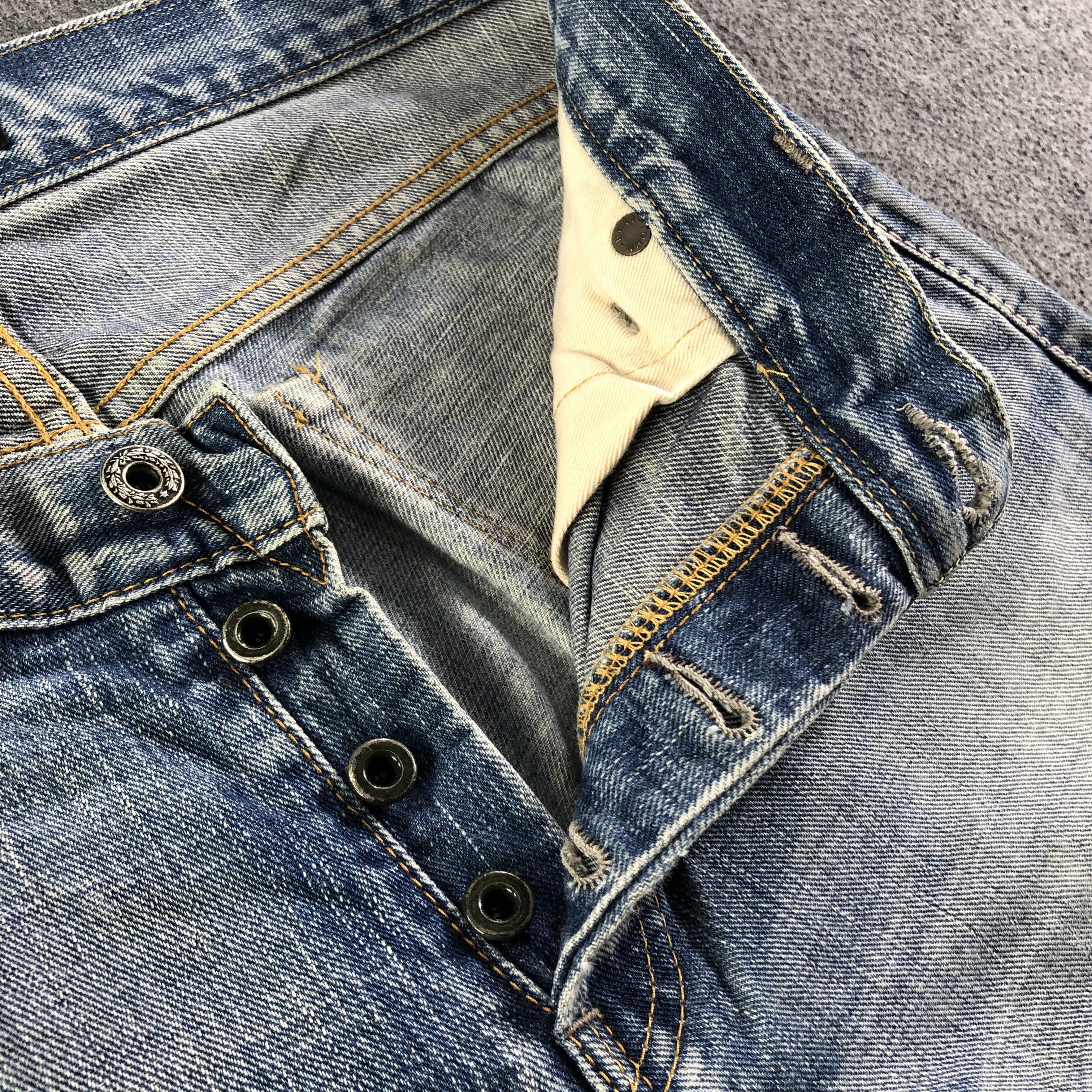 Johnbull Vintage Light Wash John Bull Selvedge Jeans-J2992 Size US 32 / EU 48 - 8 Thumbnail