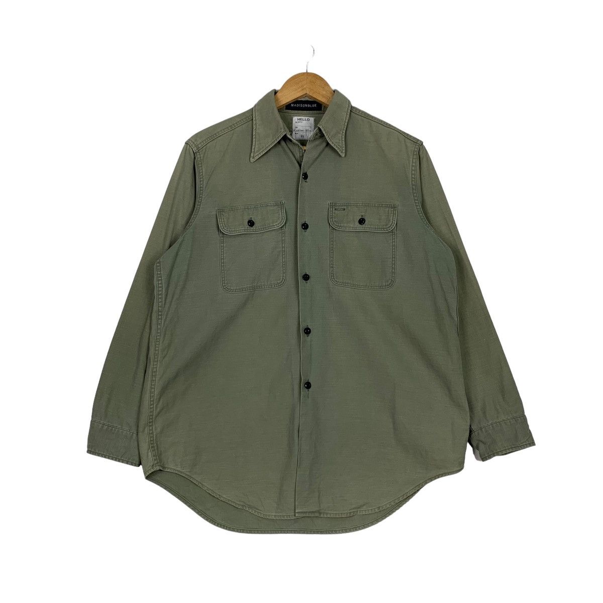 Madison MADISONBLUE Green Button Up Shirt #0950-C42 Size US S / EU 44-46 / 1 - 1 Thumbnail
