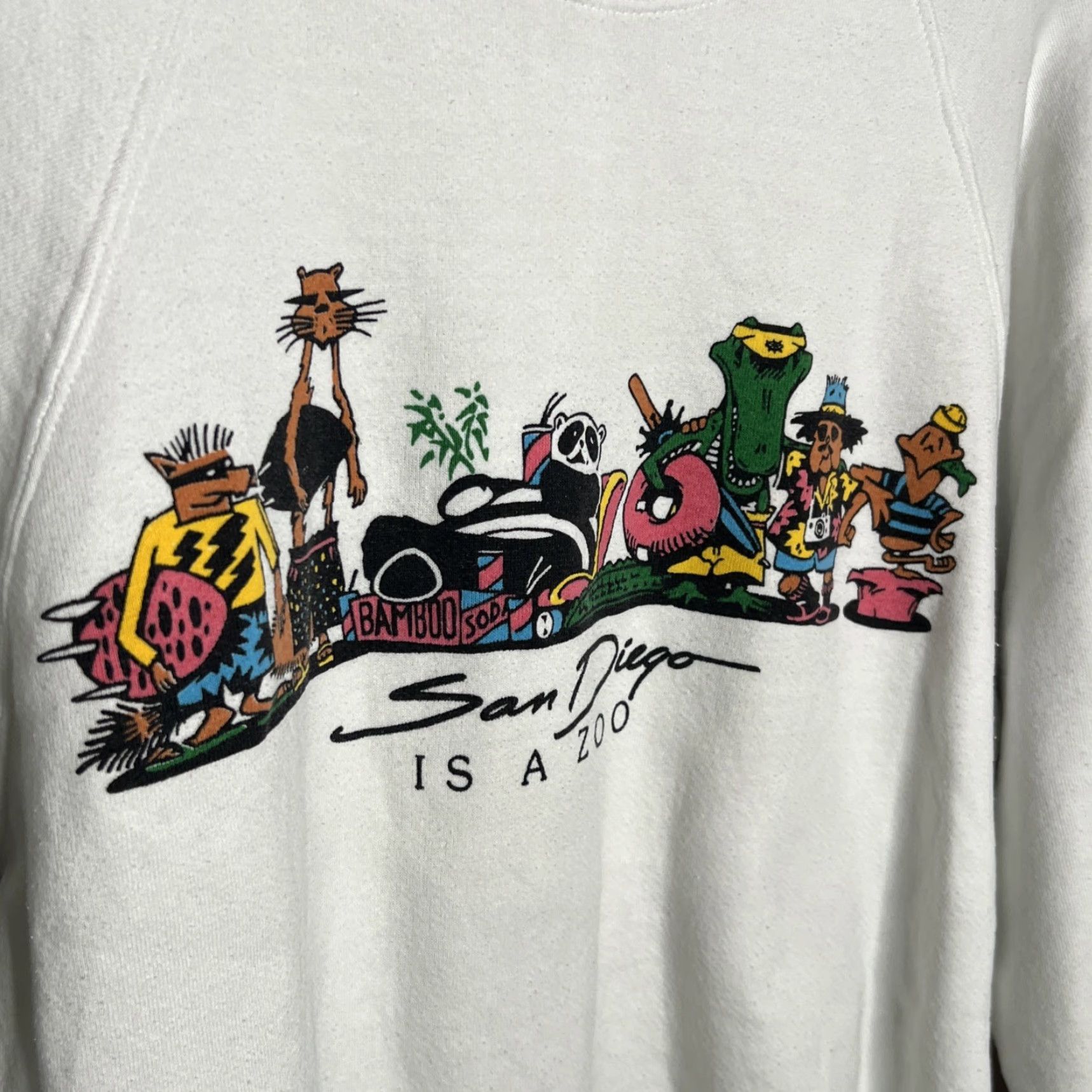 Hanes VINTAGE Hanes San Diego Zoo Crazy Shirts Sweater XL USA Double Sided Graphic Tee Shirt Mens Size US XL / EU 56 / 4 - 2 Thumbnail