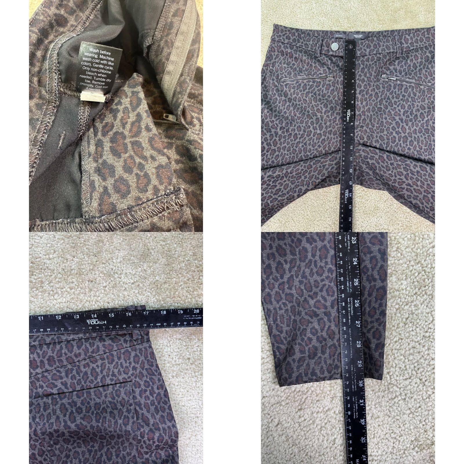 Vera Wang Vera Wang Pants Womens L Twill Leopard High Rise Skinny Officecore Multicolor Size 36" / US 14 / IT 50 - 8 Thumbnail