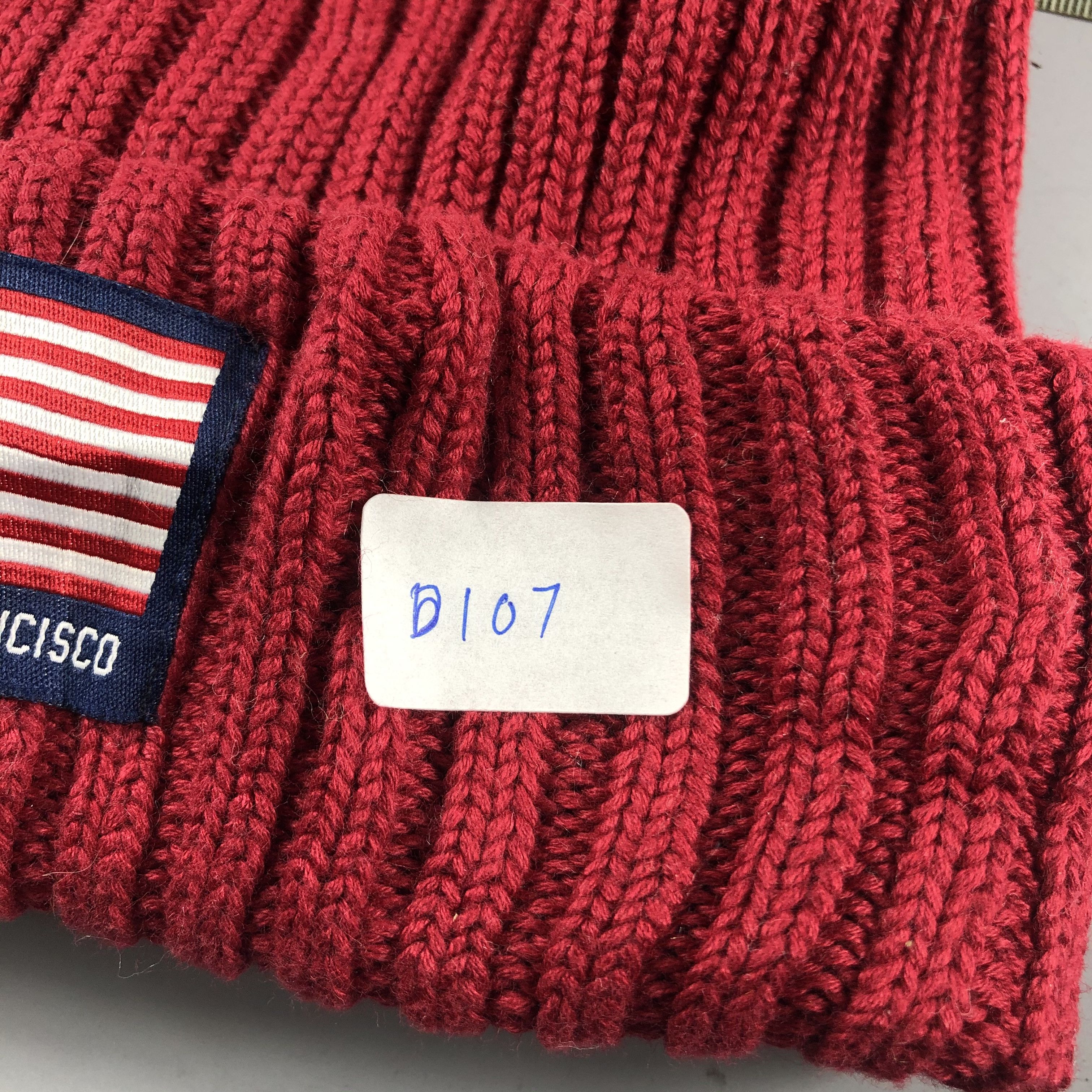 Ben Davis × Vintage Ben Davis Ribbed Beanie Snow Hat Snow Cap -D107 Size ONE SIZE - 7 Thumbnail