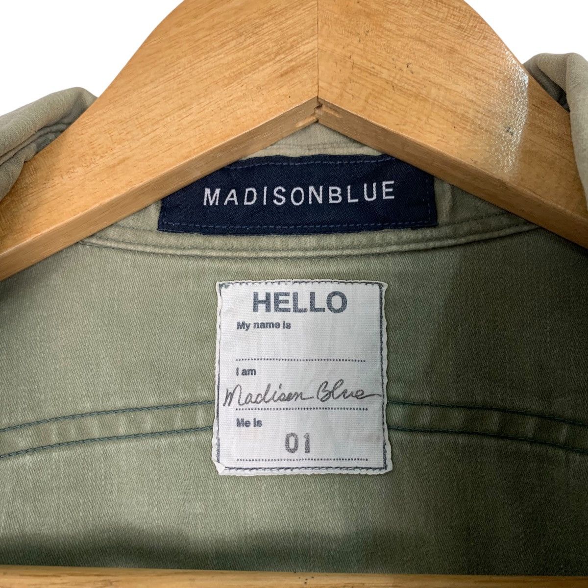Madison MADISONBLUE Green Button Up Shirt #0950-C42 Size US S / EU 44-46 / 1 - 15 Thumbnail