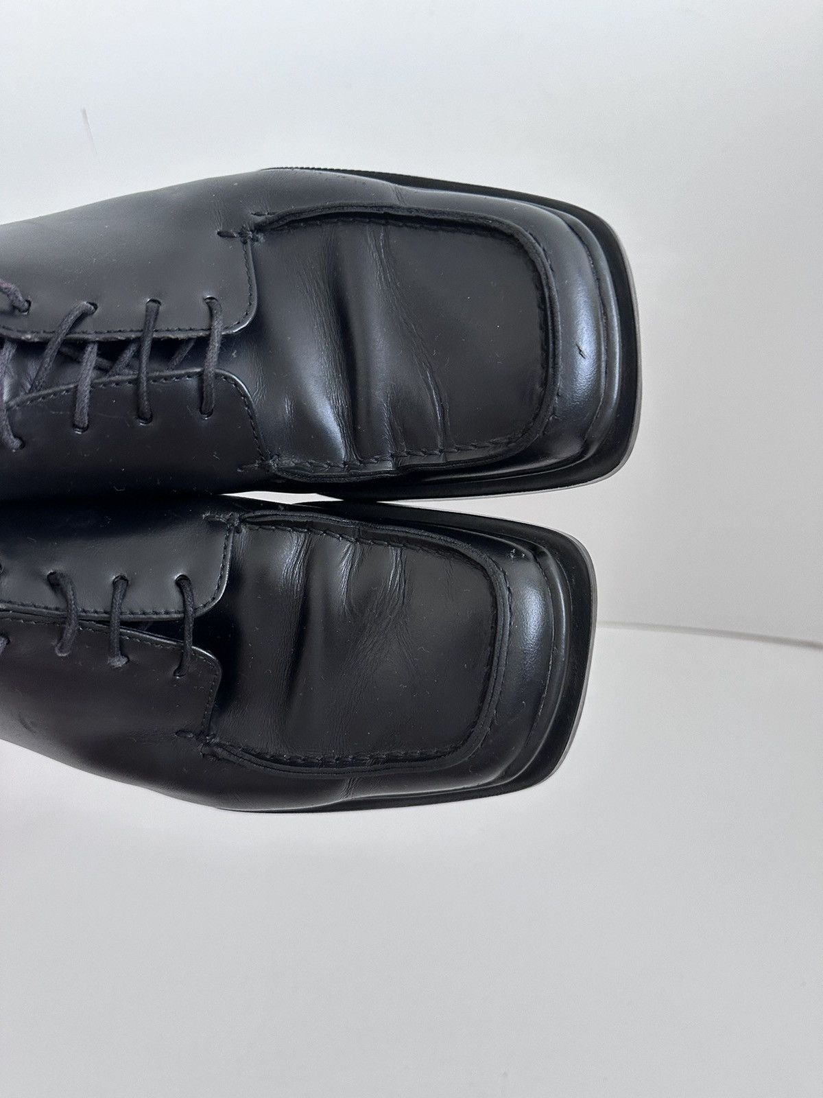 Prada PRADA Black Leather Vintage 90s Shoes Mens 7 1/2 Size US 7.5 / EU 40-41 - 16 Thumbnail