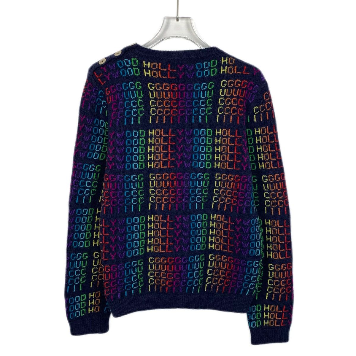 Gucci Gucci Color-block Logo Letter Long Sleeve Knit Sweater K26WX Size S / US 4 / IT 40 - 2 Thumbnail