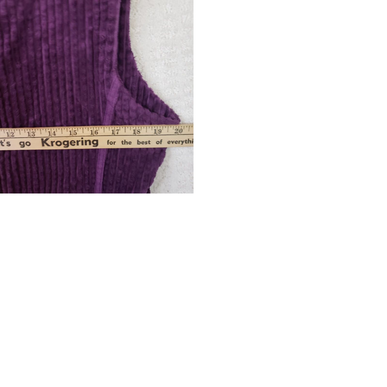 Vintage Woolrich Women's M Purple Full Zip Vest Cotton 100% Machine Washable Zip Pockets Sleeveless Cabled Lightweight Casual Workwear Size M / US 6-8 / IT 42-44 - 9 Thumbnail