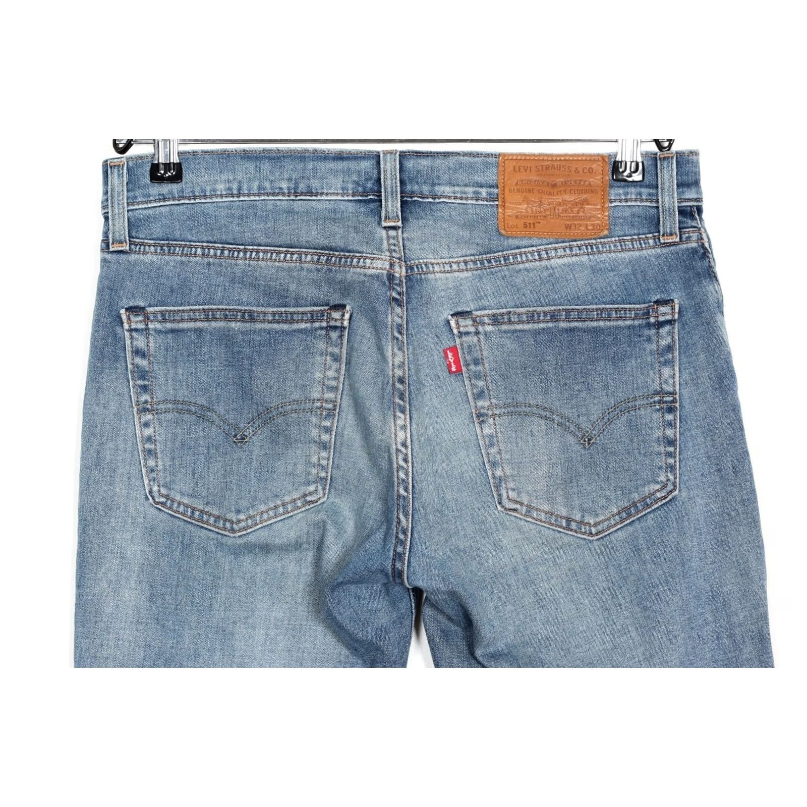 Levi's LEVI’S 511 Slim Fit Jeans Men W32 L30 PREMIUM Big E Stretch DZ8239 Denim Blue 5-Pocket Mens Size US 32 / EU 48 - 3 Thumbnail