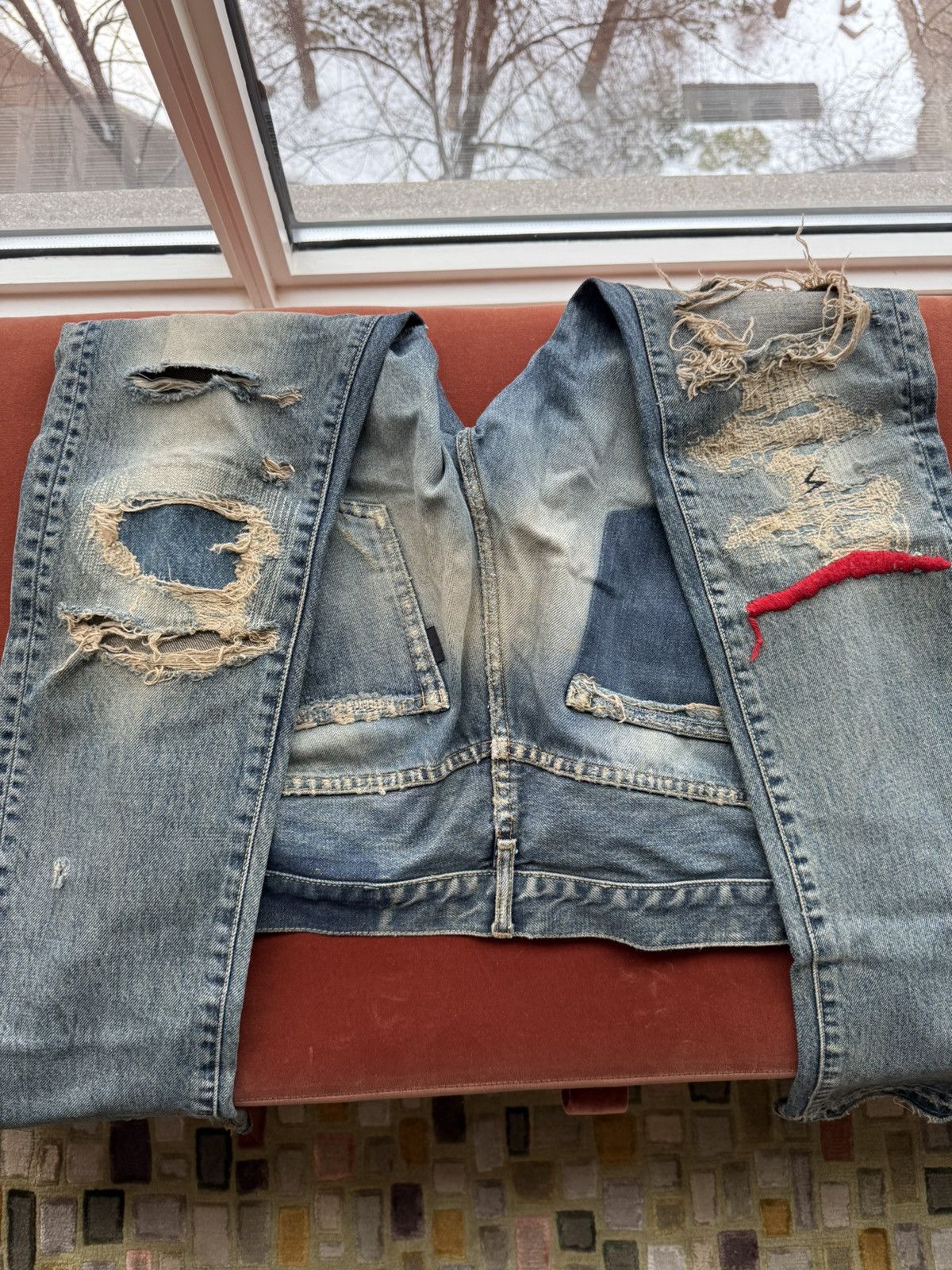 Undercover Undercover 68 Red Yarn Denim (2010) Size US 31 - 7 Thumbnail
