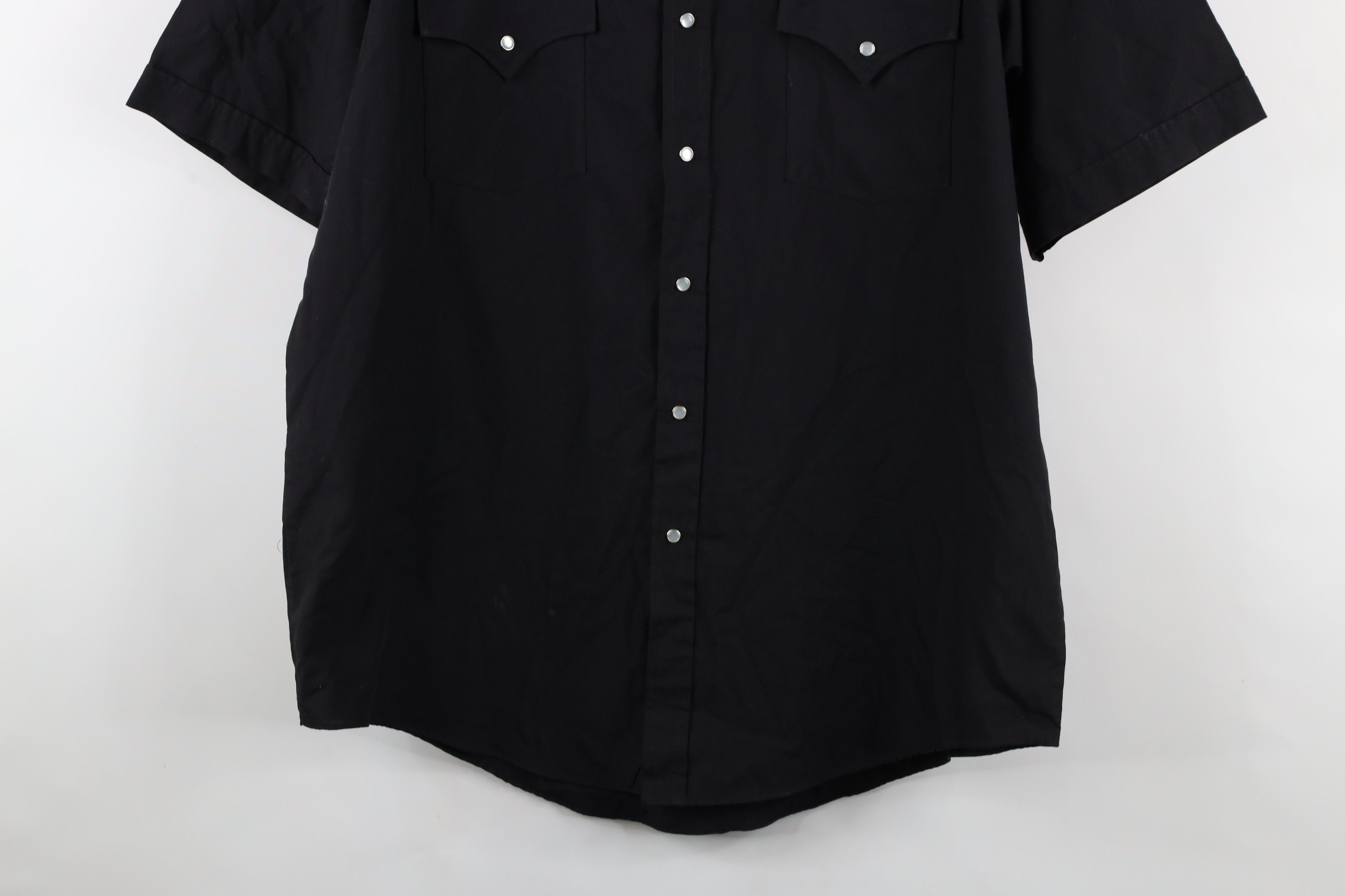 Vintage Vintage 90s Rockabilly Western Rodeo Snap Button Shirt Black Size US L / EU 52-54 / 3 - 3 Thumbnail