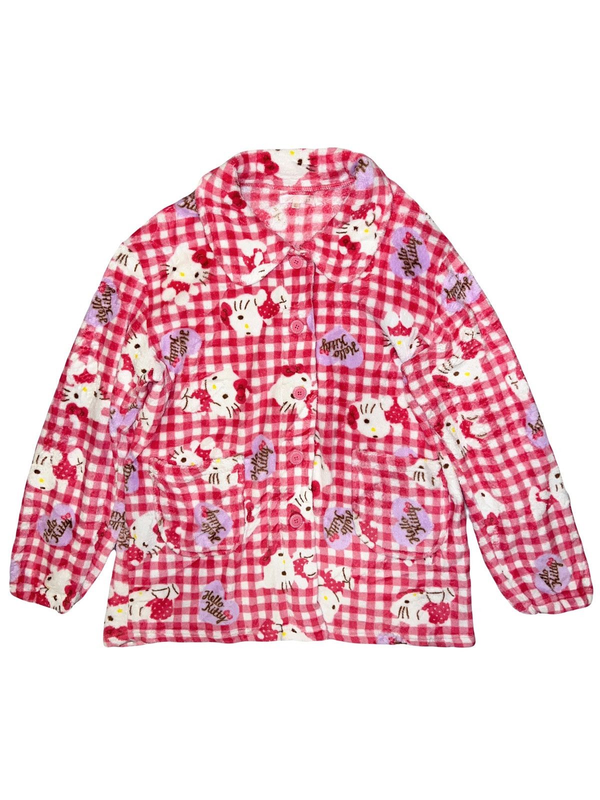 Japanese Brand Hello Kitty fluffy fleece nightwear 🎀💗 Size L / US 10 / IT 46 - 1 Thumbnail