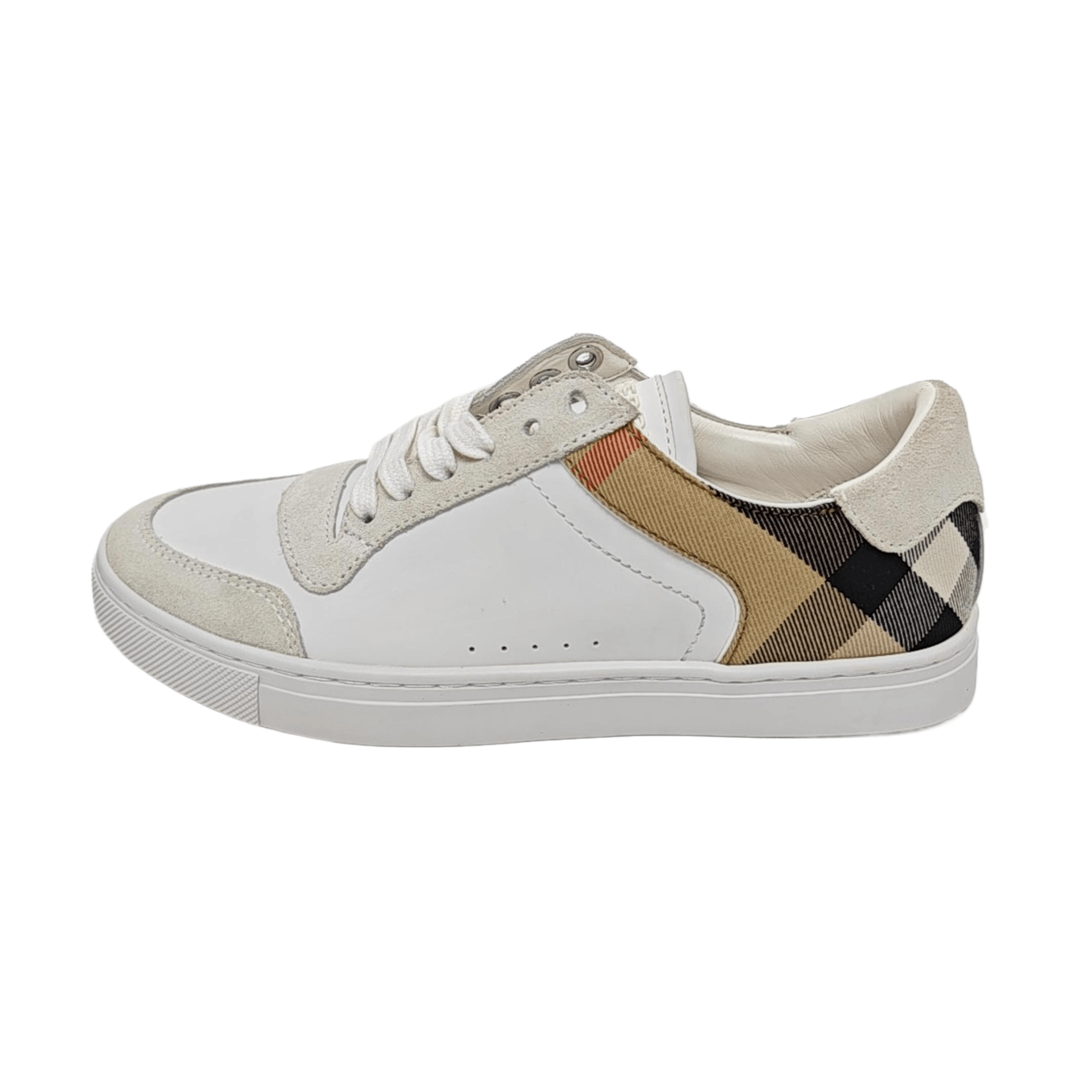 Burberry Burberry Check Panel Leather Sneakers Size EU 39 Size US 6 / EU 39 - 1 Thumbnail