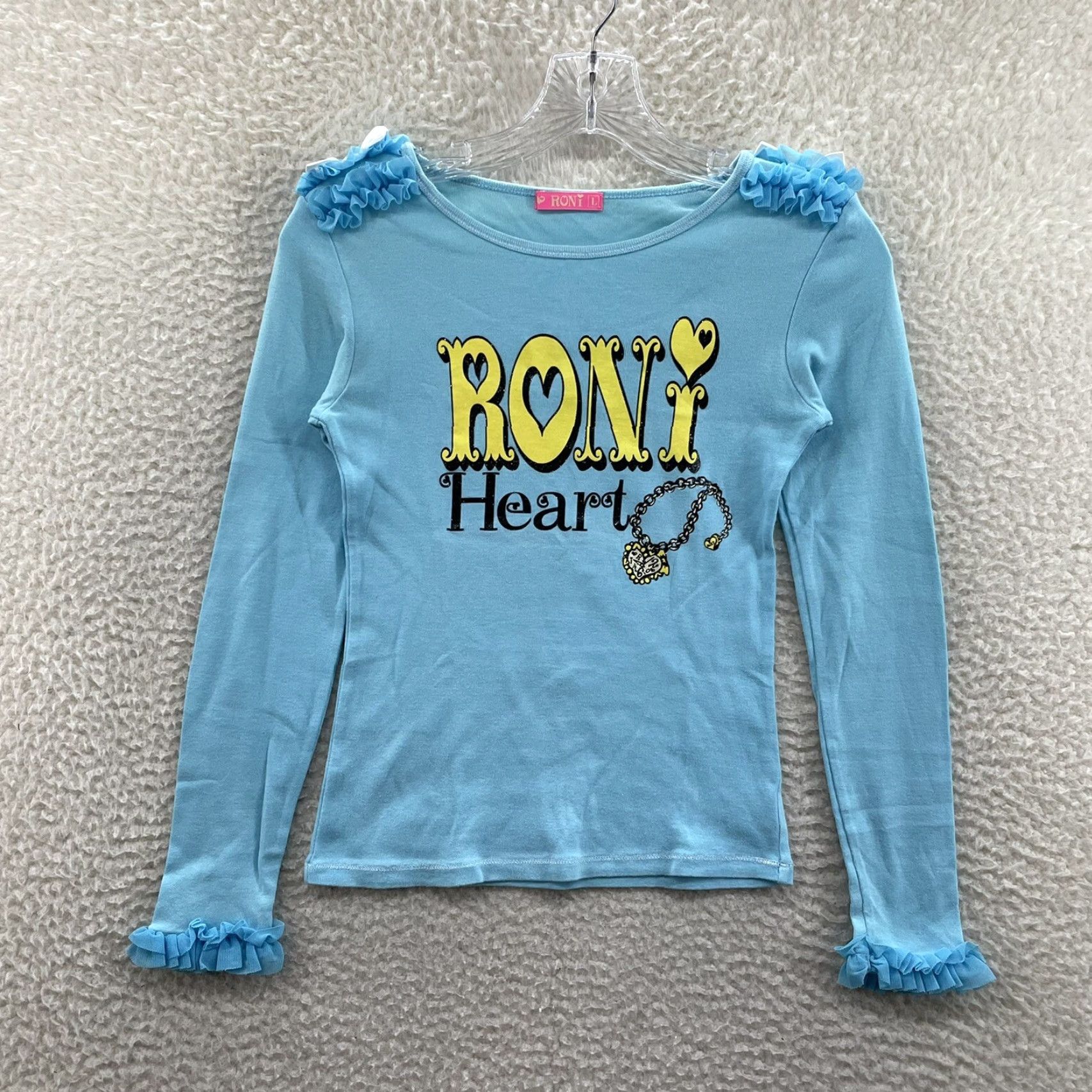 Vintage VINTAGE Y2K Japanese Top Shirt XS Small Glitter Ruffle Harajuku Kawaii Kidcore Shirt Size S / US 4 / IT 40 - 2 Thumbnail
