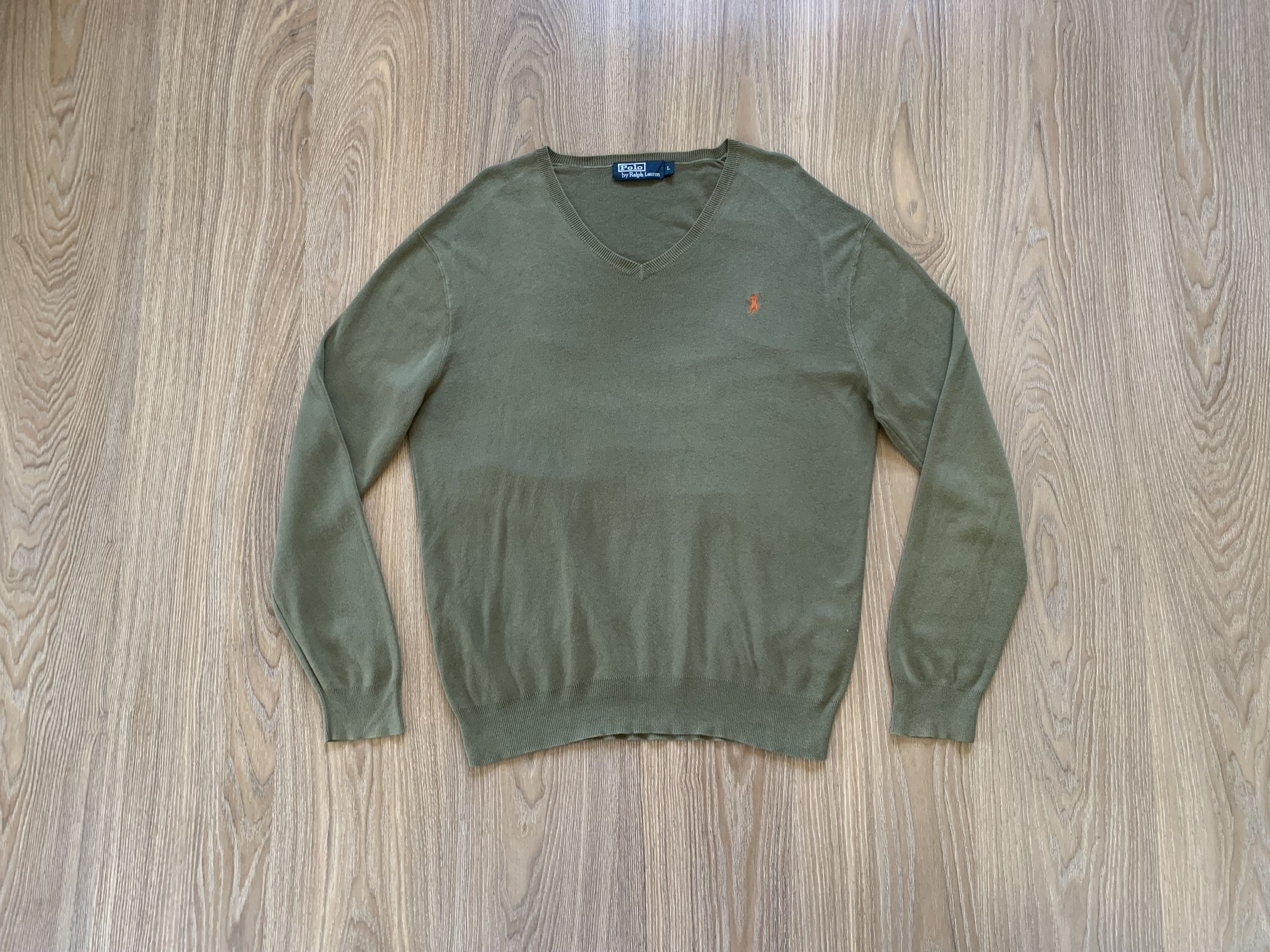 Polo Ralph Lauren × Vintage Polo Ralph Lauren Olive Vintage Pullover Size US L / EU 52-54 / 3 - 1 Thumbnail