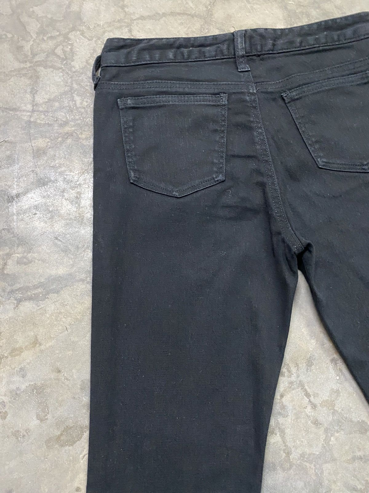 Hysteric Glamour × Japanese Brand × Tornado Mart Flare Jeans Japanese Daily Topics Super Black Boot Cut Size 27" / US 4 / IT 40 - 15 Thumbnail