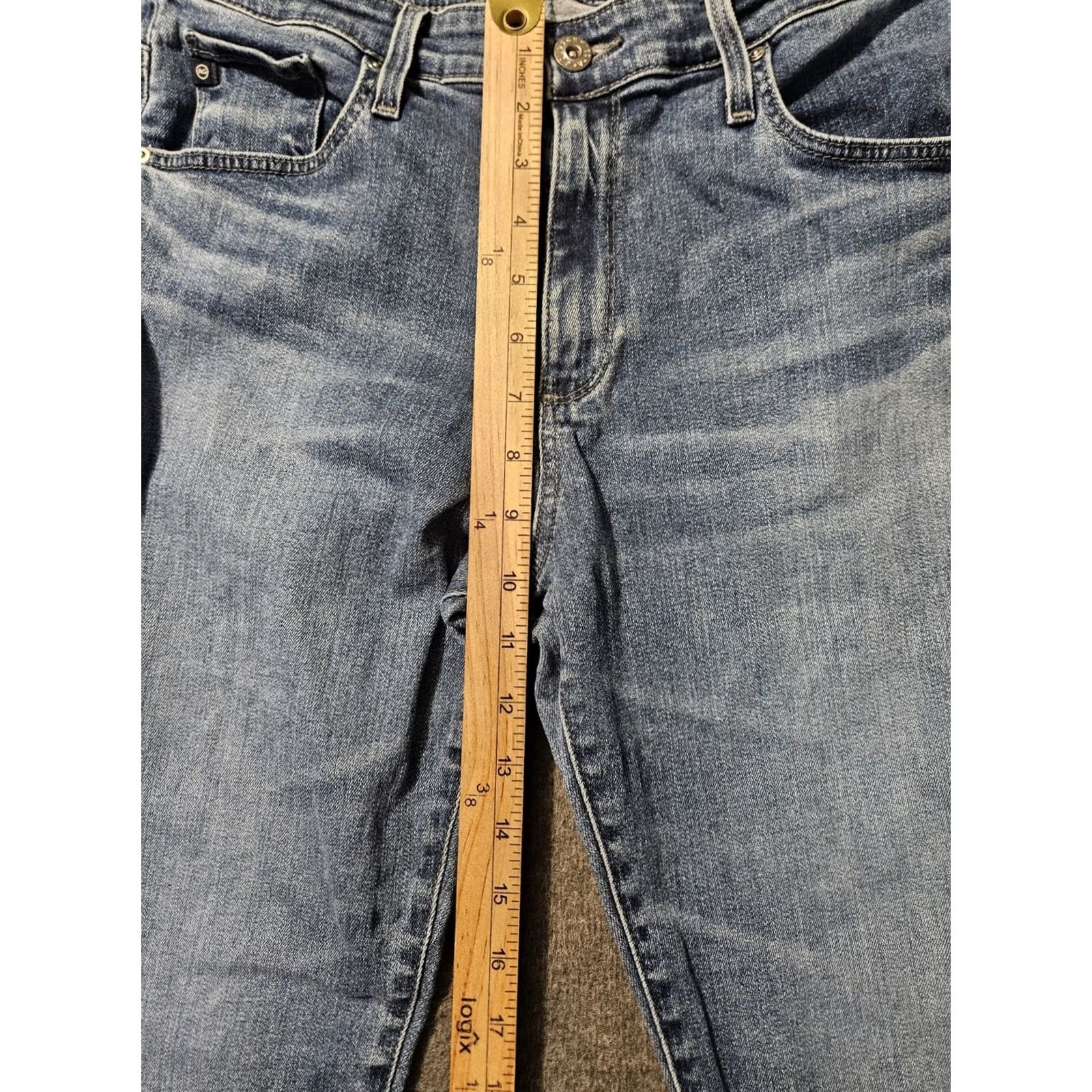 Vintage VINTAGE AG Adriano Goldschmied Stevie Ankle Jeans Women's 30R Blue Denim Slimming Stretch Pockets Zipper Logo | City Preppy Style Size 30" / US 8 / IT 44 - 6 Thumbnail