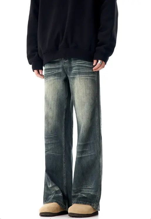 VIBE American retro straight washed loose versatile flared jeans Size US 32 / EU 48 - 4 Thumbnail