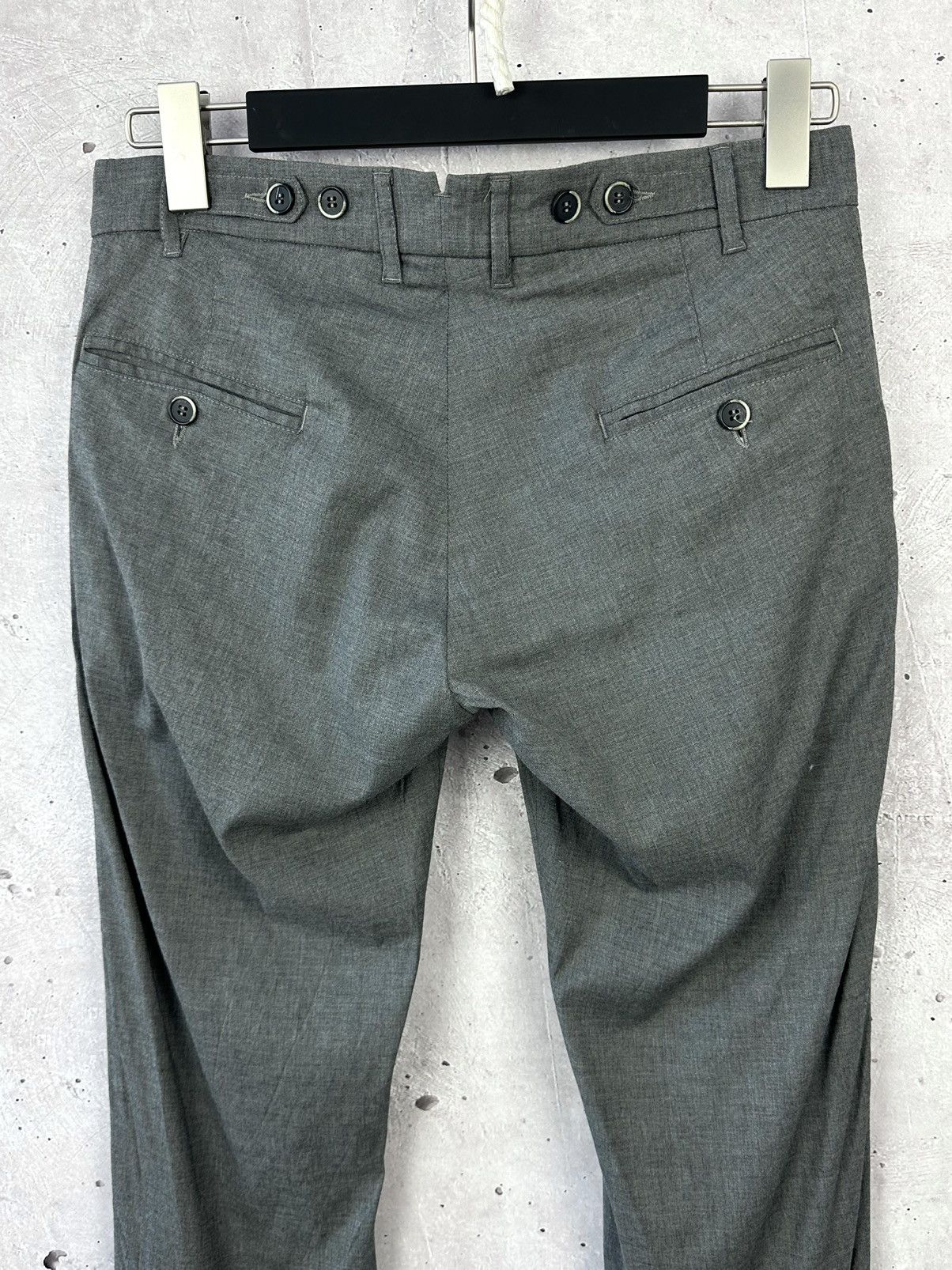 Barena Venezia Barena Venezia Grey Wool Made in Italy Buttons Chino Pants Size 30" / US 8 / IT 44 - 6 Thumbnail