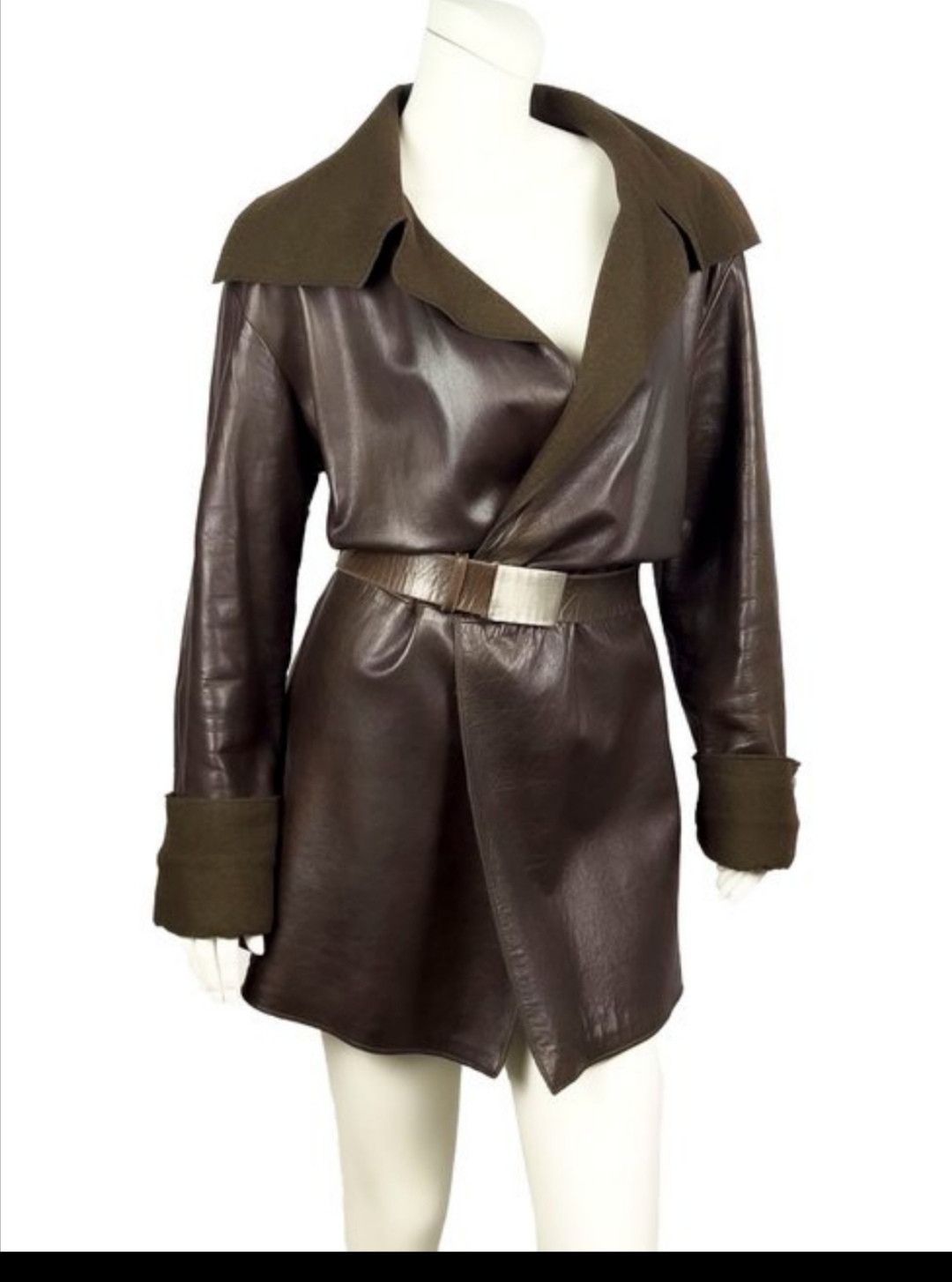 Chanel Veste cuir et cachemire Chanel Size L / US 10 / IT 46 - 2 Thumbnail