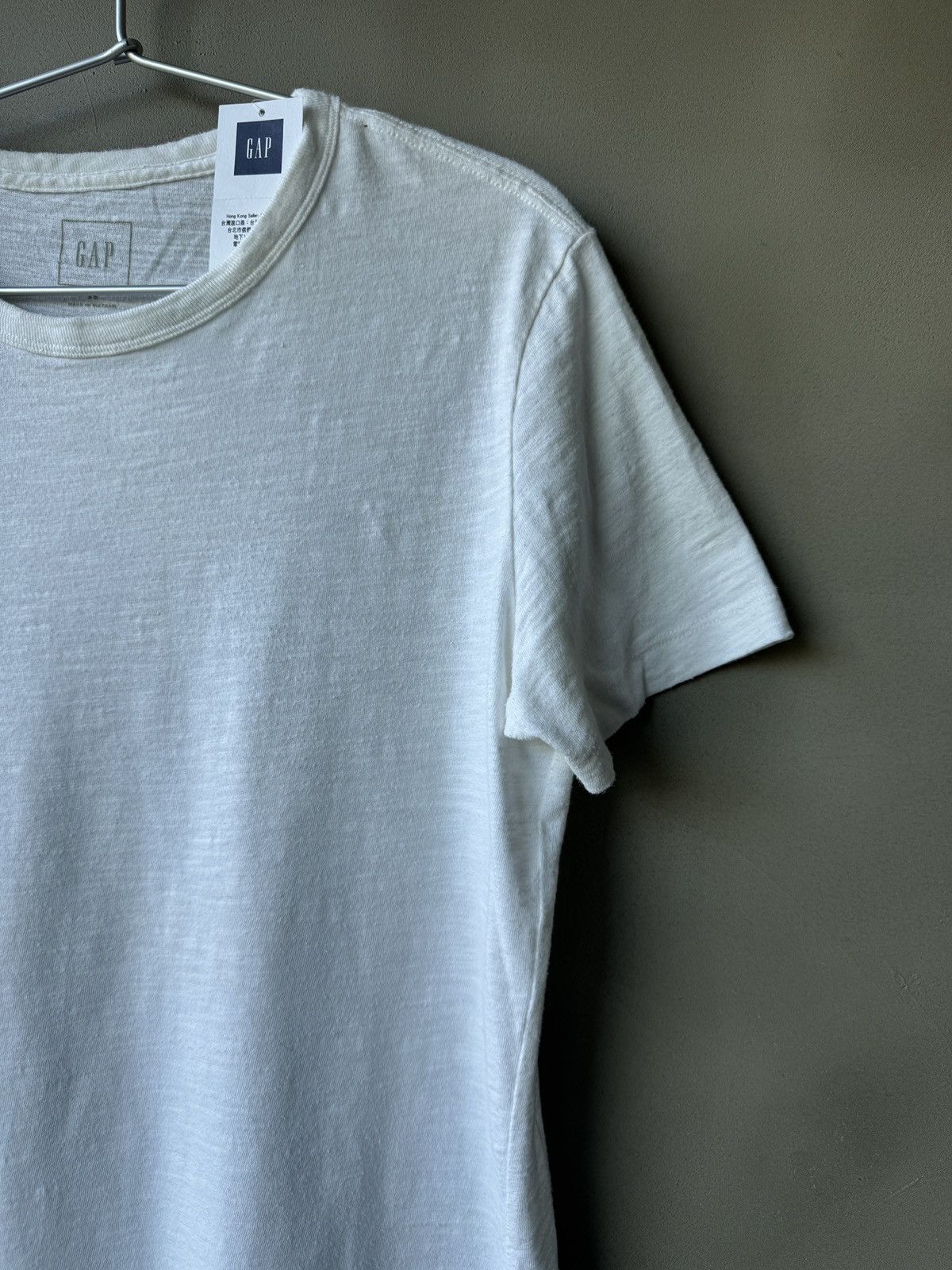 Gap GAP USA Mens Slub Cotton Summer Basic White T Shirt Size US XS / EU 42 / 0 - 12 Thumbnail