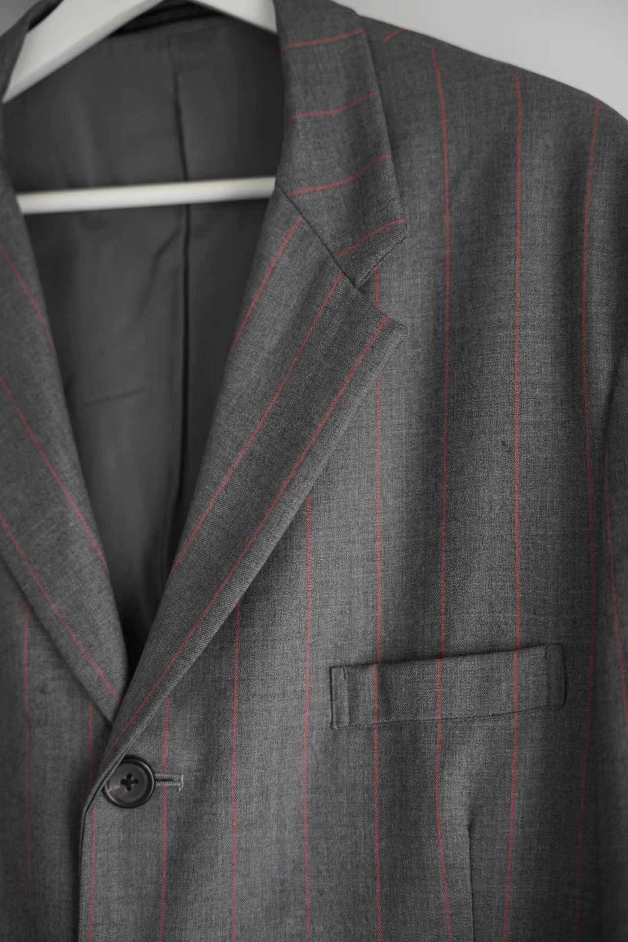 Yohji Yamamoto Yohji Yamamoto 95aw Gray & Orange Stripe Suit Set K4 Size US S / EU 44-46 / 1 - 4 Thumbnail
