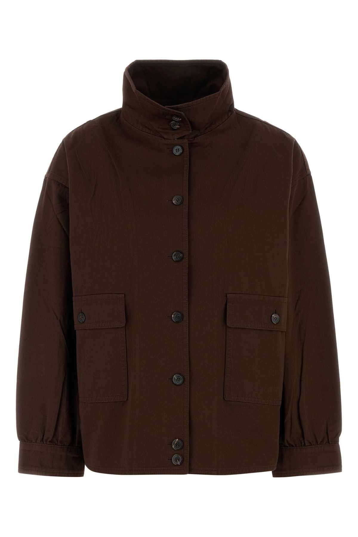Prada Brown Gabardine Jacket Size M / US 6-8 / IT 42-44 - 1 Thumbnail