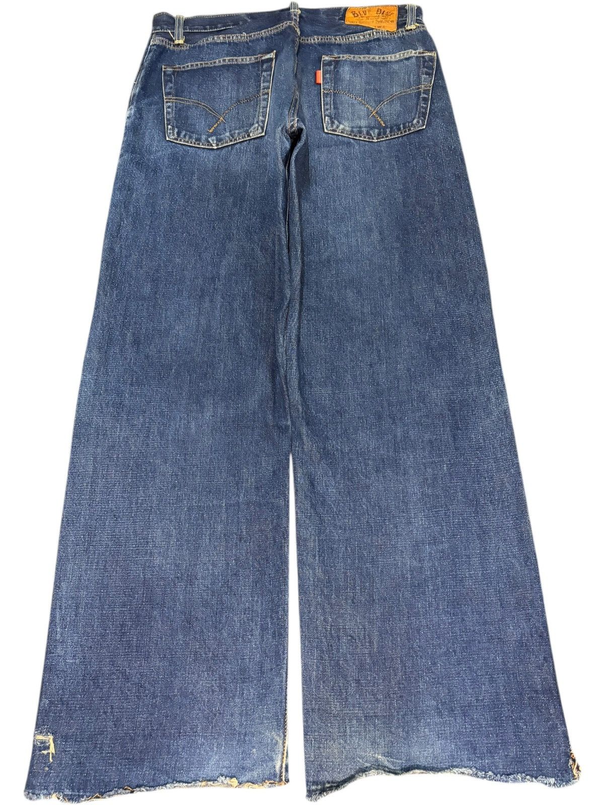 Blue Blue Japan Vintage Blue Blue Hr Market Patch Selvedge Baggy Jeans Size US 31 - 2 Thumbnail