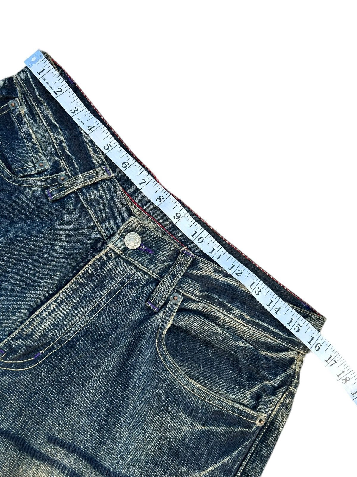 Kapital Vintage Takeo Kikuchi Japanese Distressed Denim Jeans Size US 32 / EU 48 - 14 Thumbnail