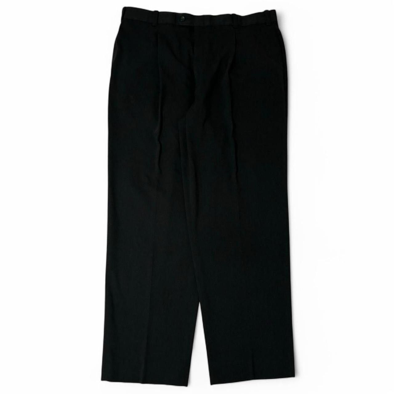 Designer Vintage 1990s Cacharel Dark Grey Pleated Trousers 37x30.25 Size US 37 - 1 Thumbnail