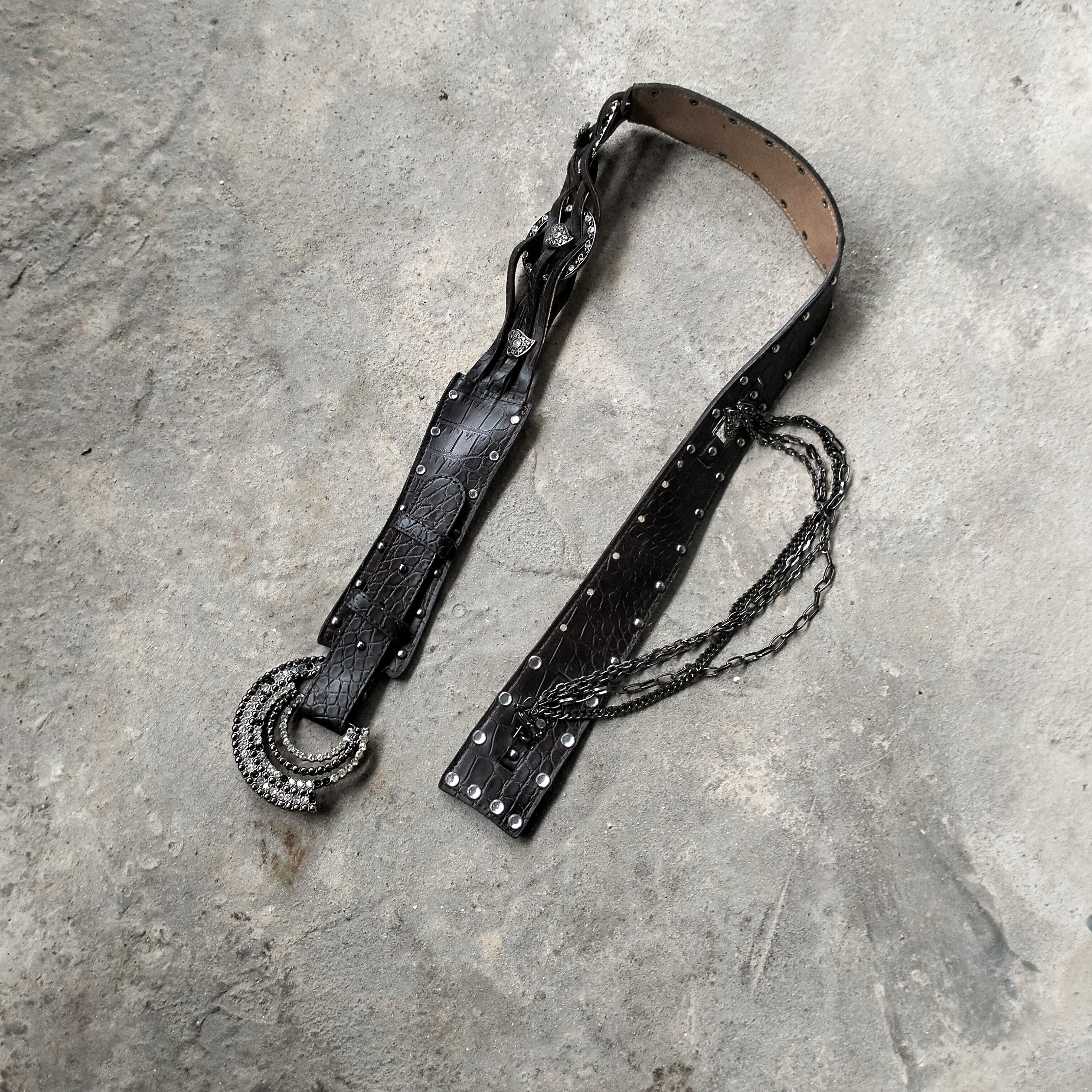 If Six Was Nine × Japanese Brand × Vintage SNAKESKIN CHAIN BELT Size ONE SIZE - 4 Thumbnail